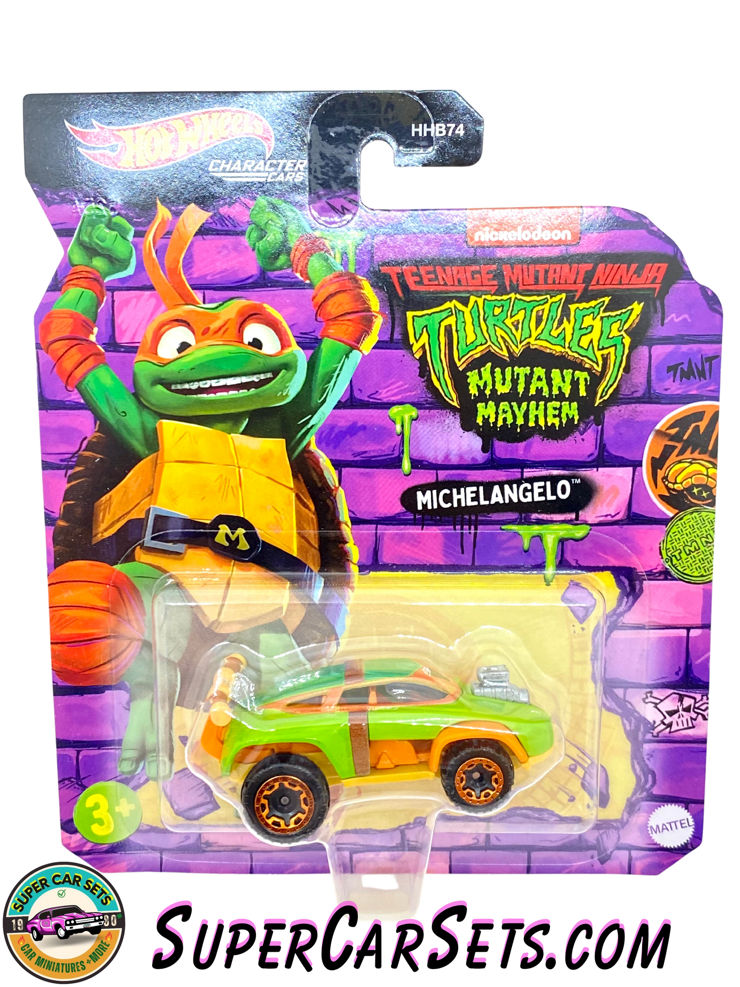 Michelangelo - Teenage Mutant Ninja Turtles - Mutant Mayhem (Nickelodeon) - Hot Wheels Character Cars