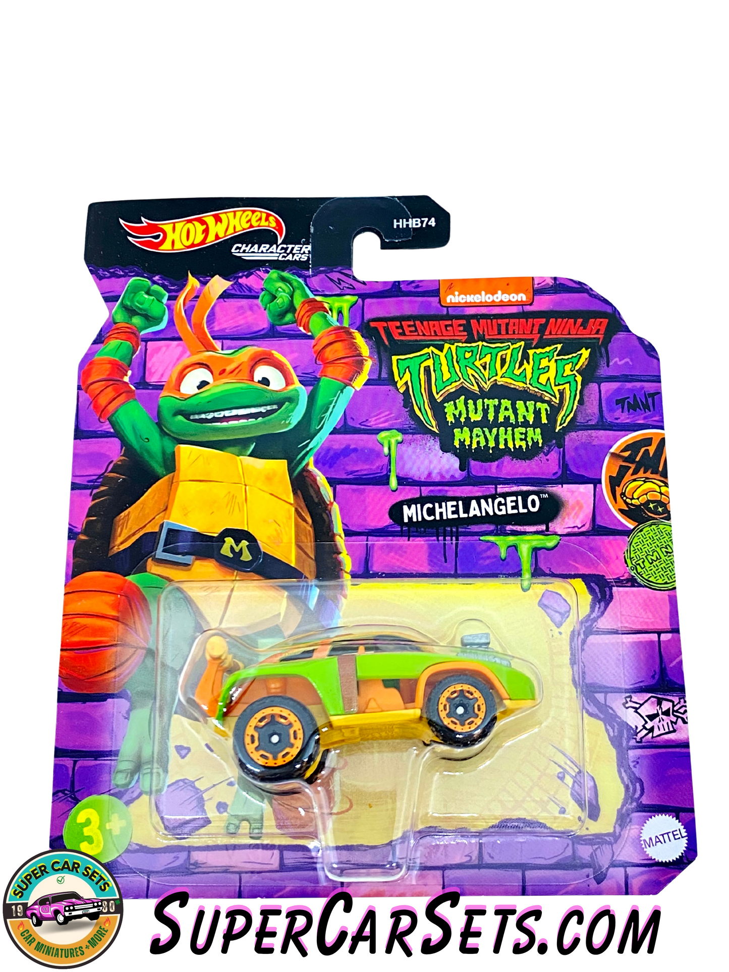 Michelangelo - Teenage Mutant Ninja Turtles - Mutant Mayhem (Nickelodeon) - Hot Wheels Character Cars