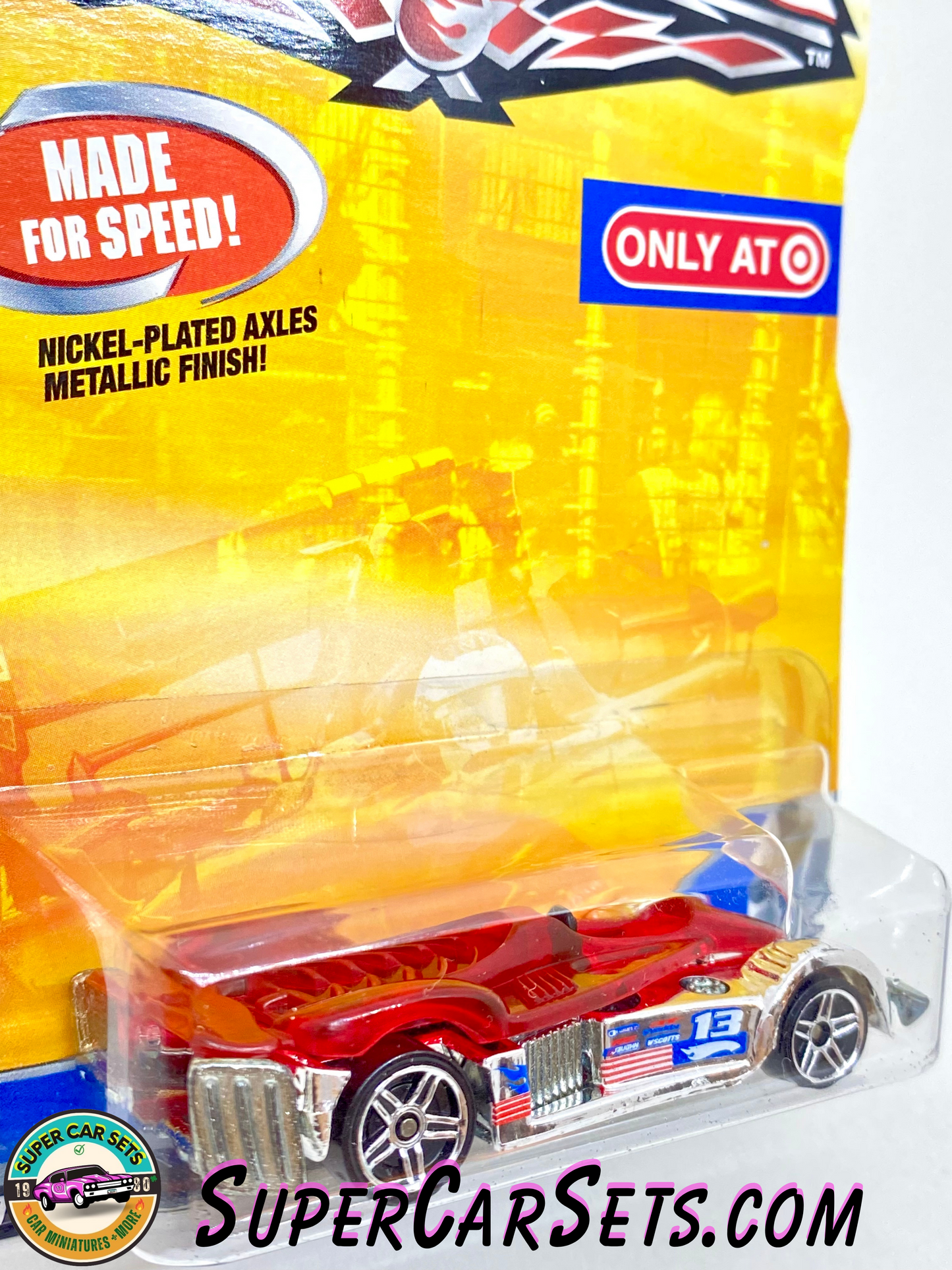 Hot Wheels Race Aces (Year launched 2008) - Road Rocket (Red colour + Chrome + #13 deco)