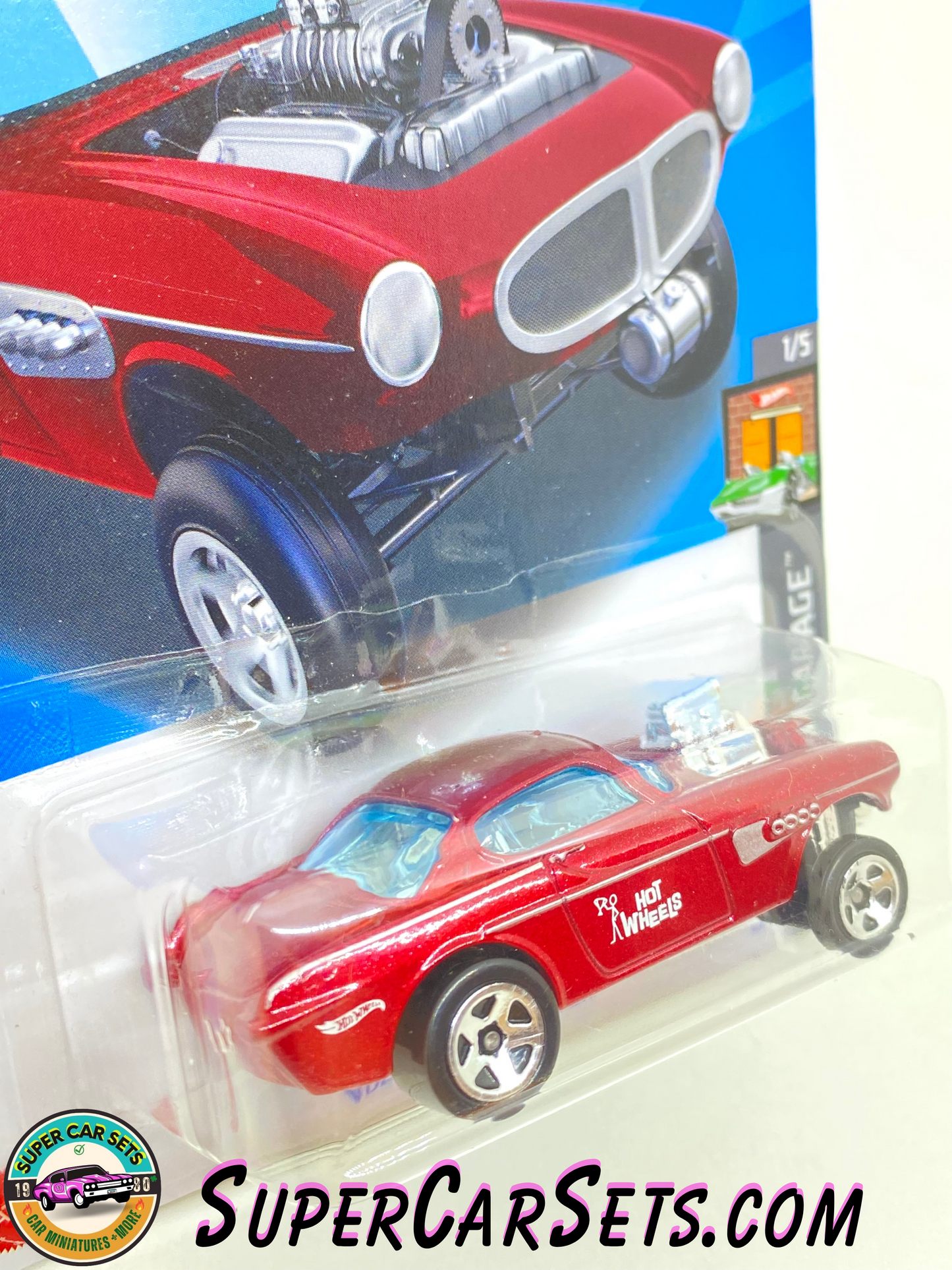 Volvo P1800 Gasser (maroon colour) - Hot Wheels HW Dream Garage - 2023 (1/5) (1/250)