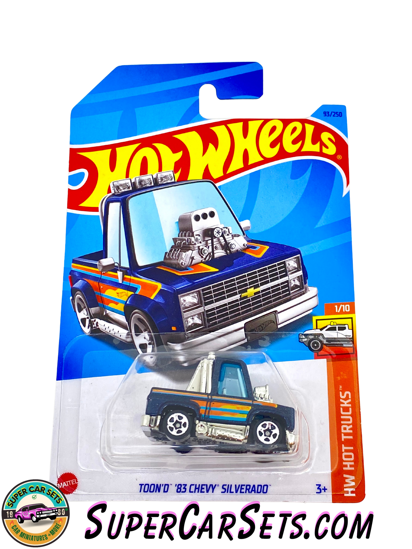 Toon’d ’83 Chevy Silverado (dark blue colour) - Hot Wheels HW Hot Trucks - 2023 (1/10)