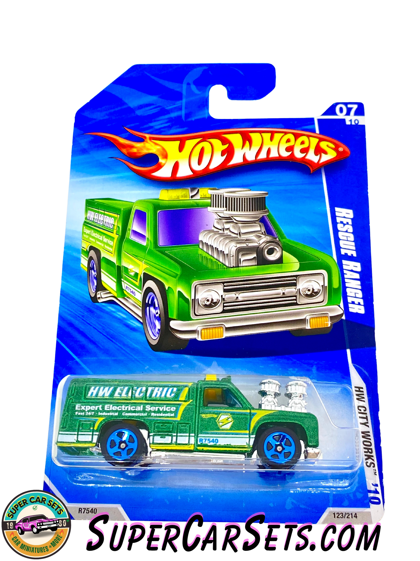 Hot Wheels (VINTAGE) (Year launched 2010) - HW City Works ’10 (07/10) - Rescue Ranger  (green colour) (123/214)