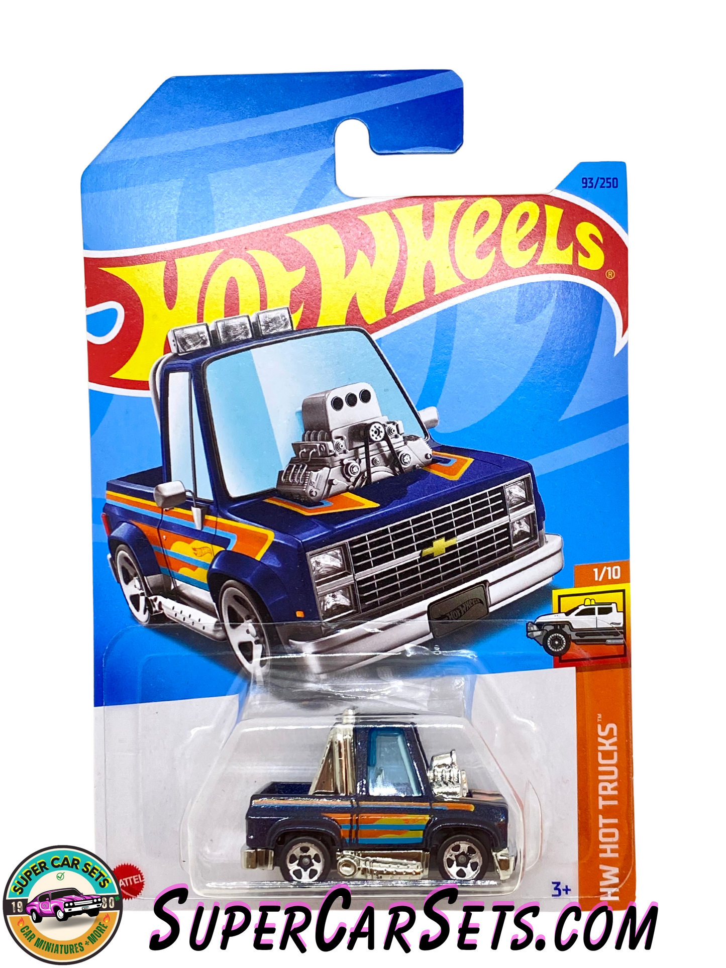 Toon’d ’83 Chevy Silverado (dark blue colour) - Hot Wheels HW Hot Trucks - 2023 (1/10)