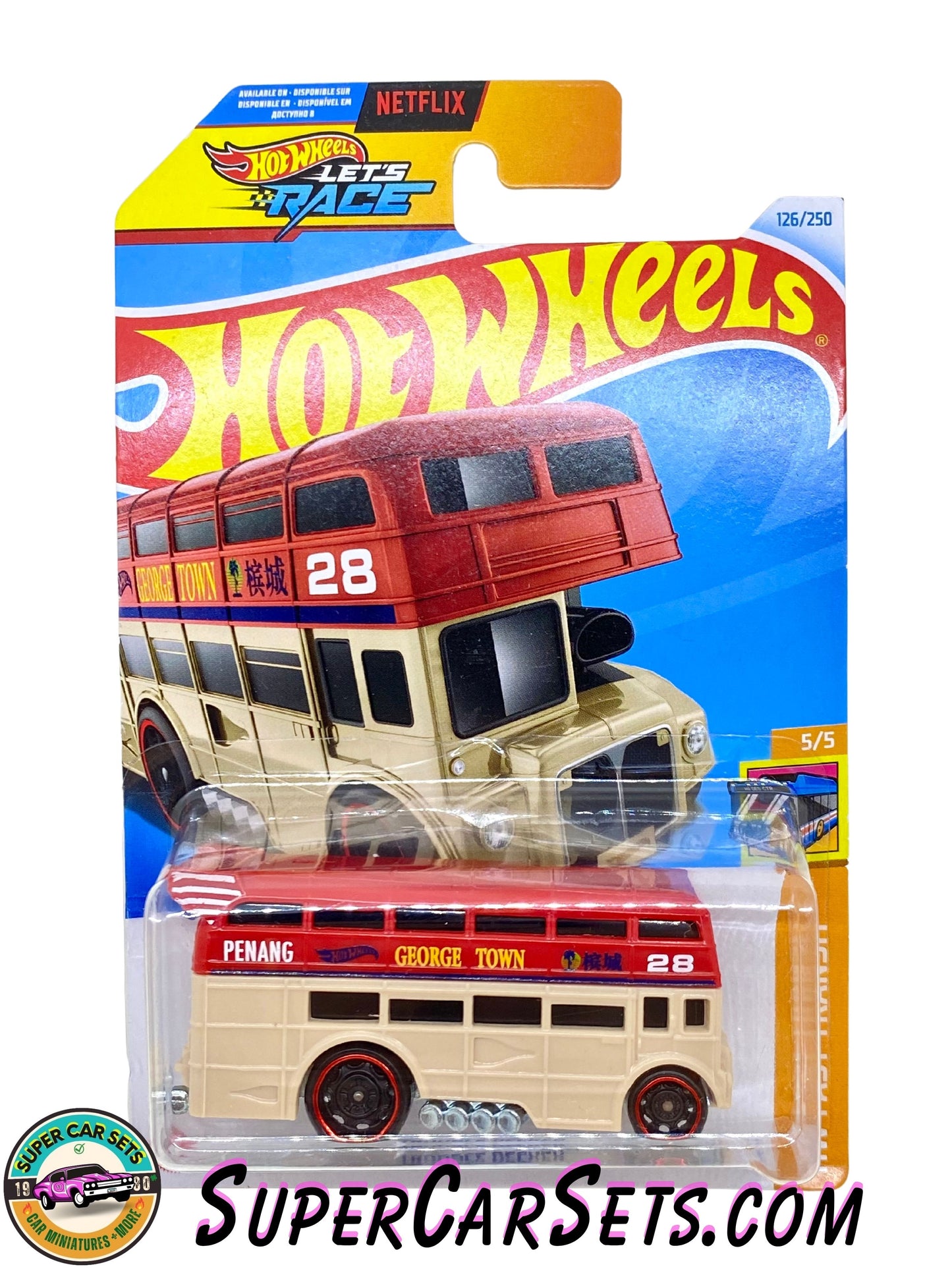 Trouble Decker (red and cream colour) - Hot Wheels HW Fast Transit - 2024 (5/5) (126/250)