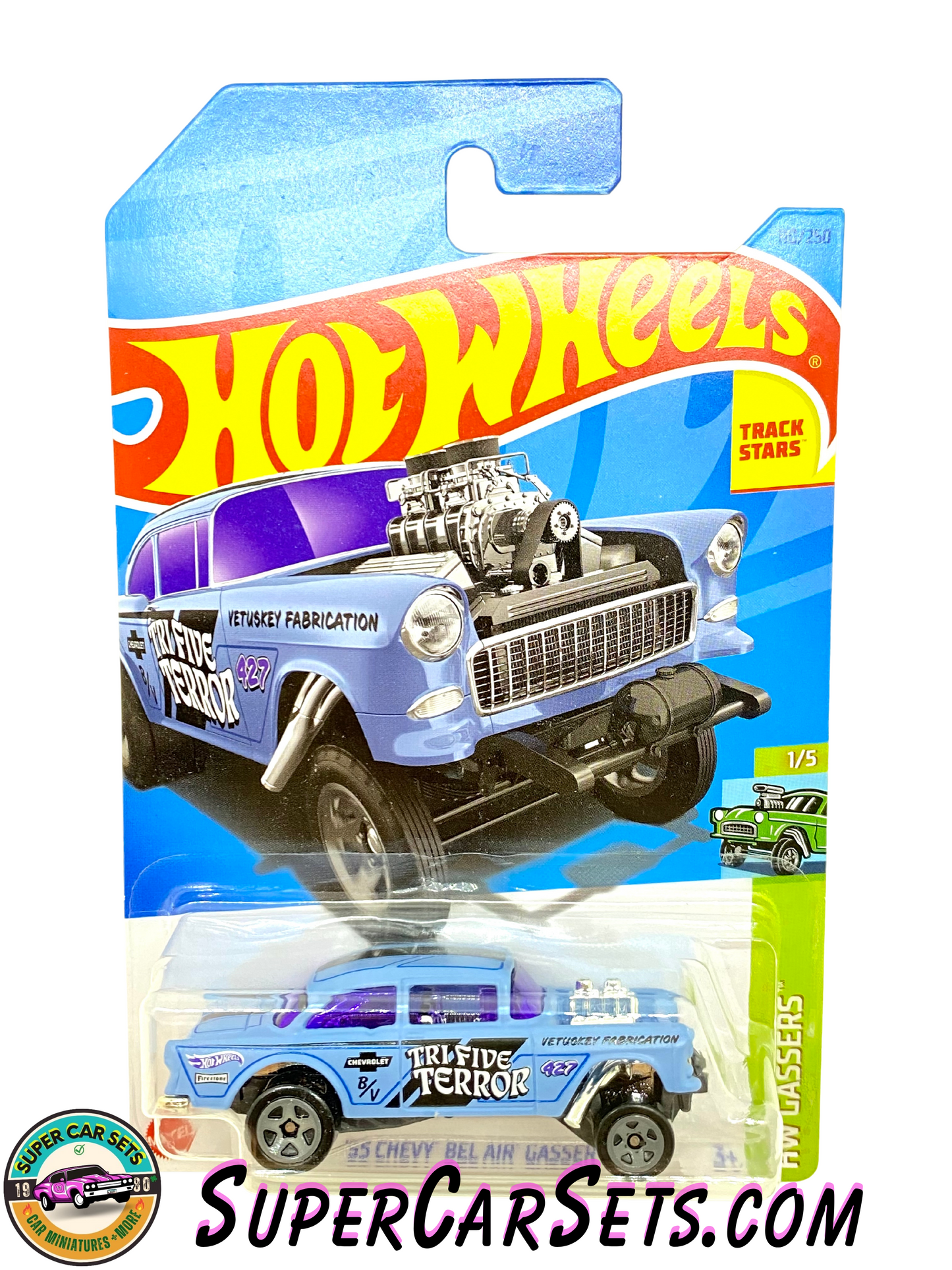 55 Chevy Bel Air Gasser (light blue colour) - Hot Wheels HW Gassers - 2023 (1/5) (110/250)