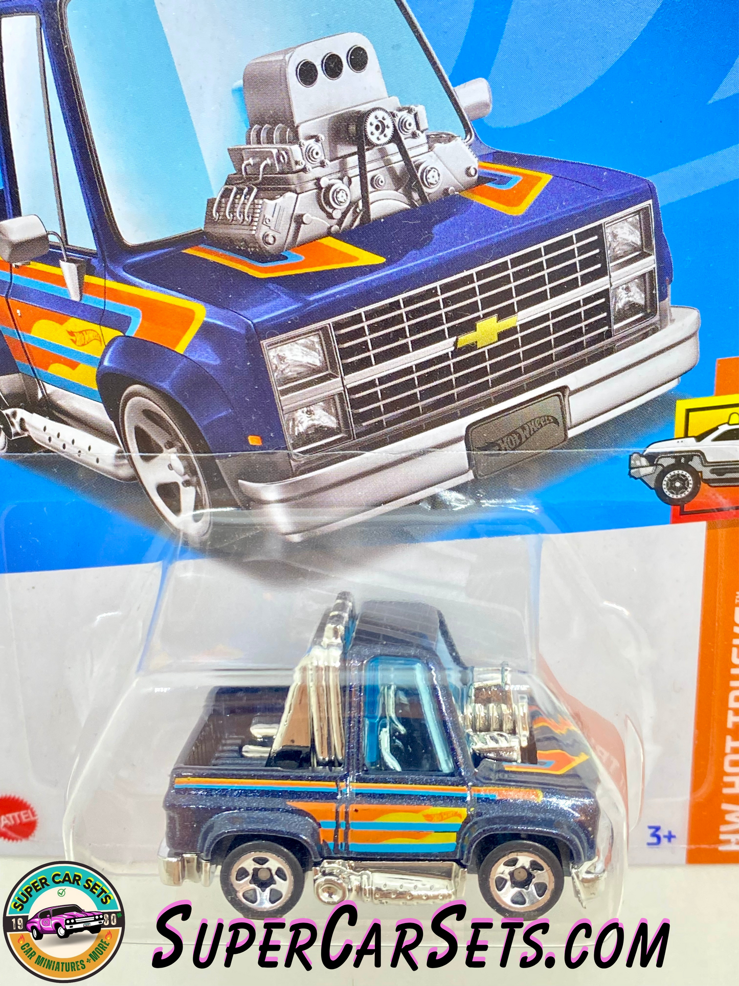 Toon’d ’83 Chevy Silverado (dark blue colour) - Hot Wheels HW Hot Trucks - 2023 (1/10)