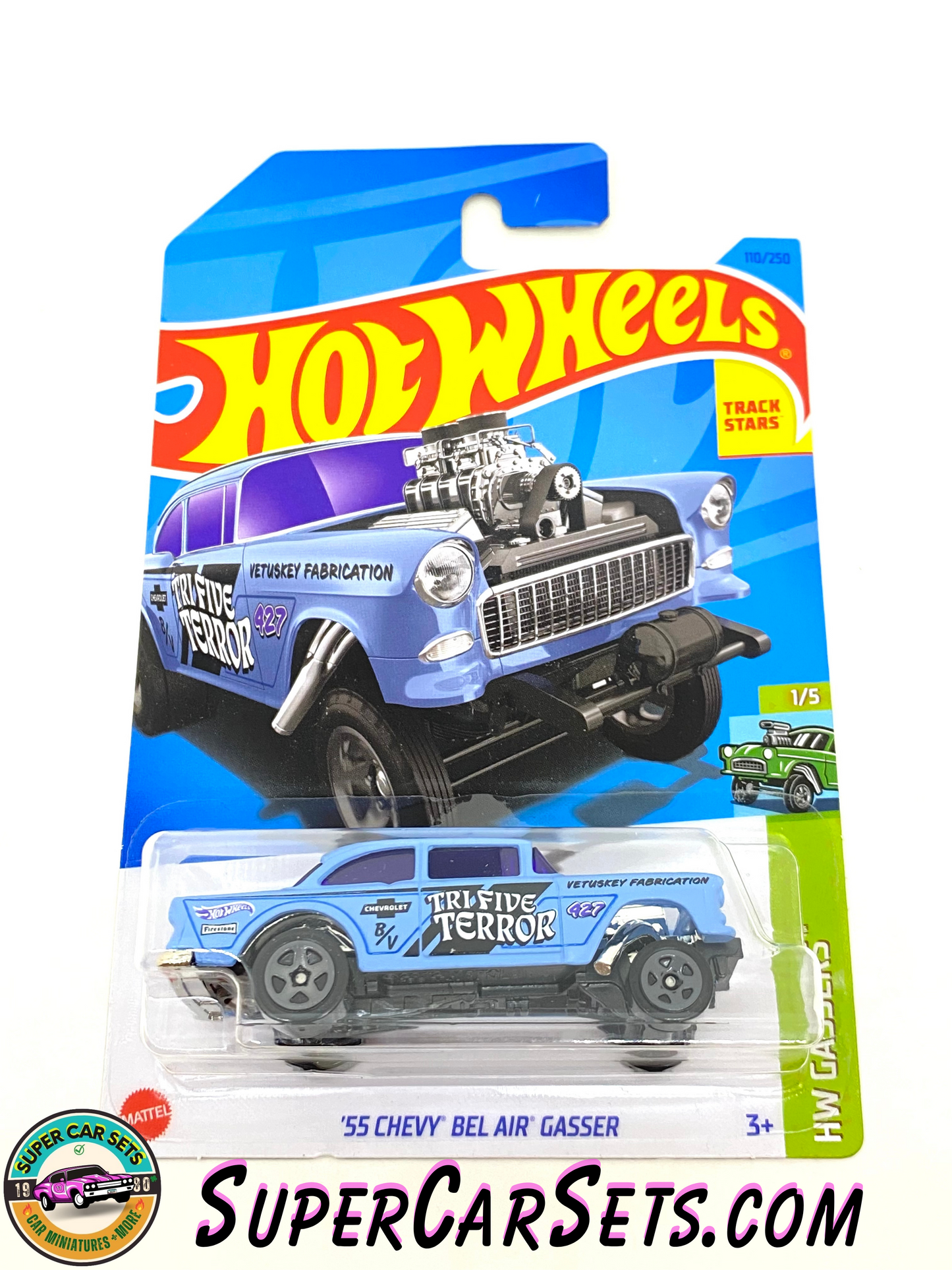 55 Chevy Bel Air Gasser (light blue colour) - Hot Wheels HW Gassers - 2023 (1/5) (110/250)