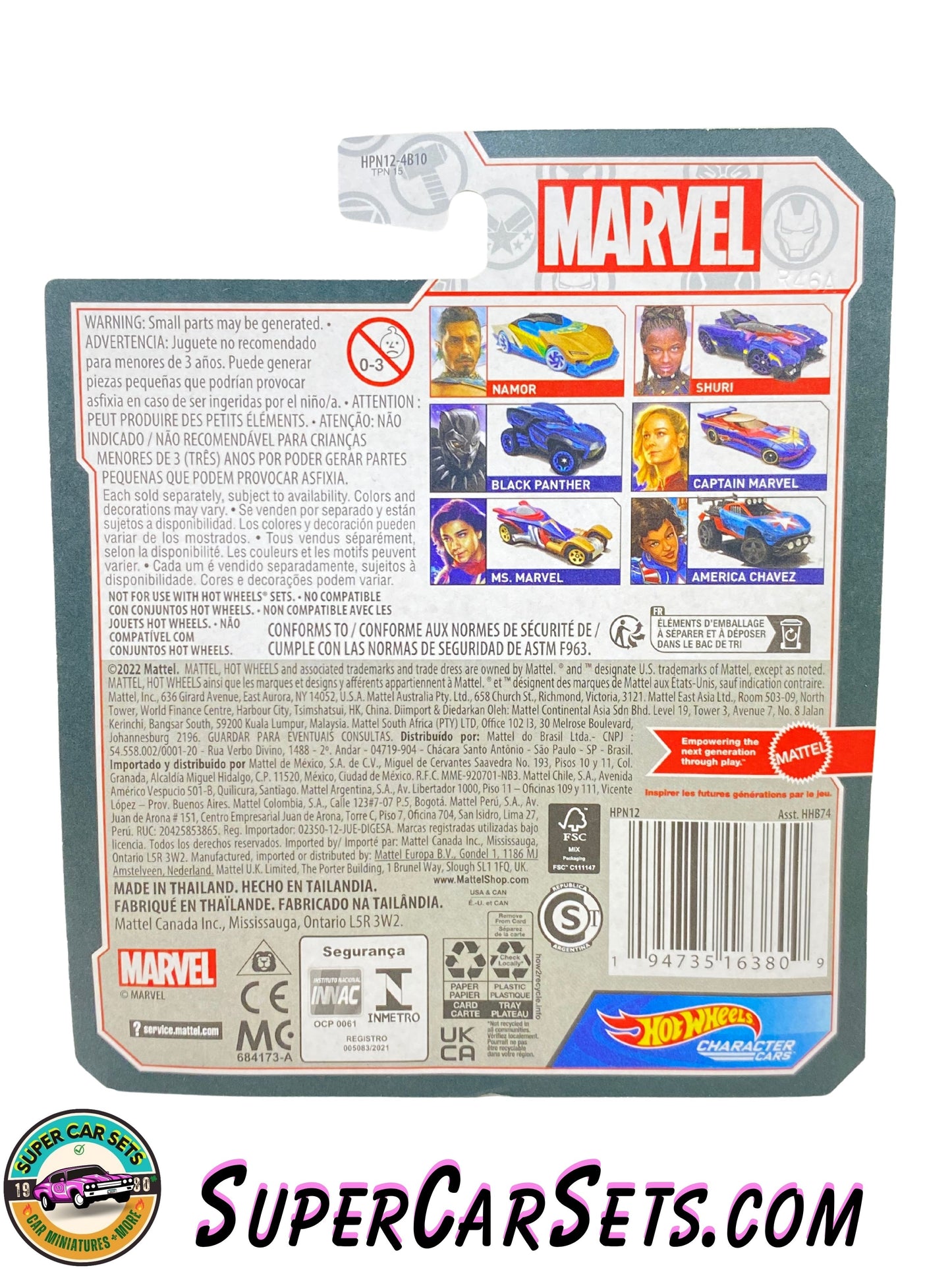 Captain Marvel - The Marvels (HPN12) - Hot Wheels Characters cars