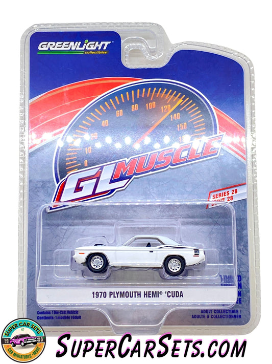 1970 Plymouth Hemi ‘Cuda (white colour) - GL Muscle Series 28 made by Greenlight