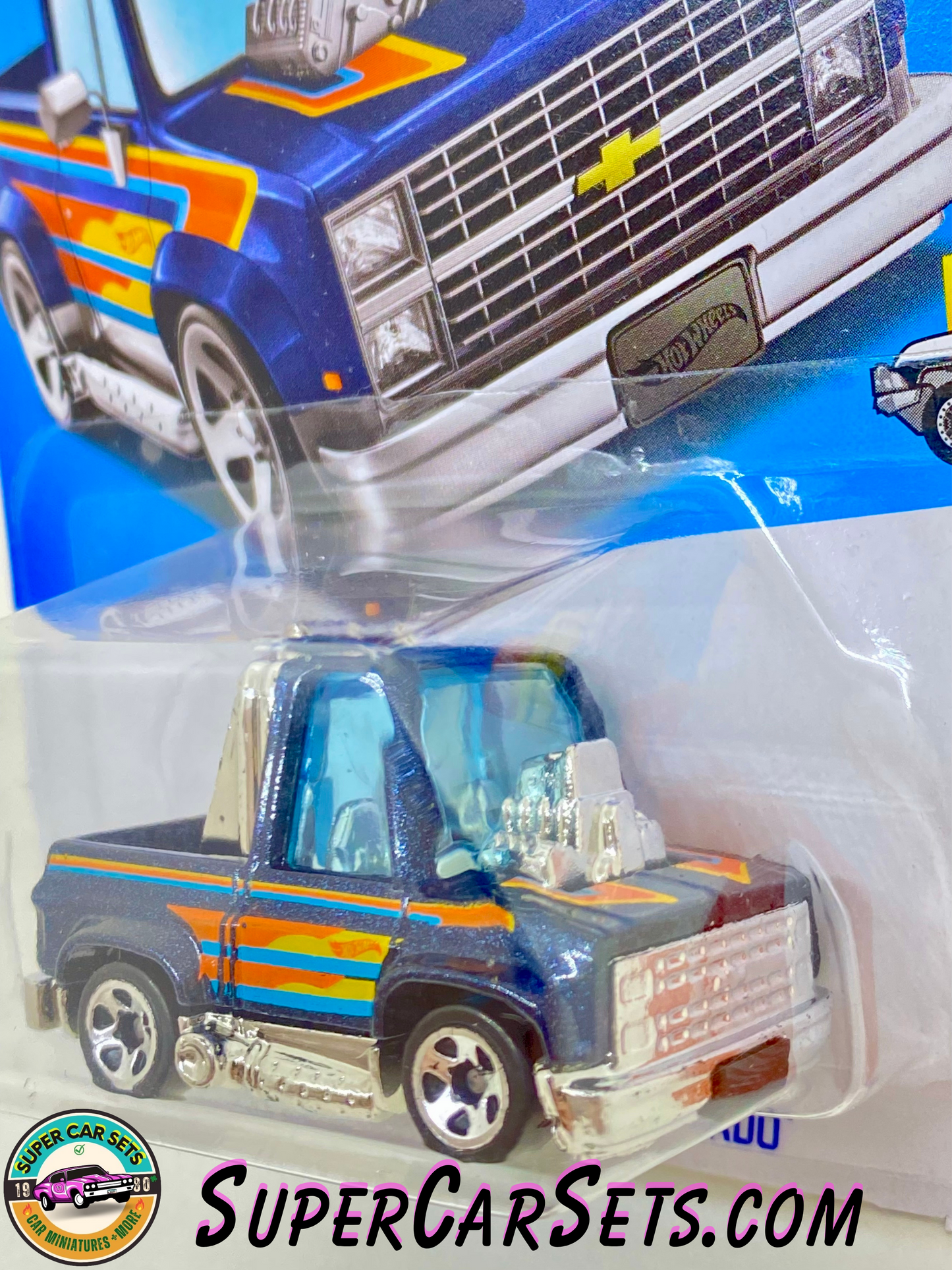 Toon’d ’83 Chevy Silverado (dark blue colour) - Hot Wheels HW Hot Trucks - 2023 (1/10)