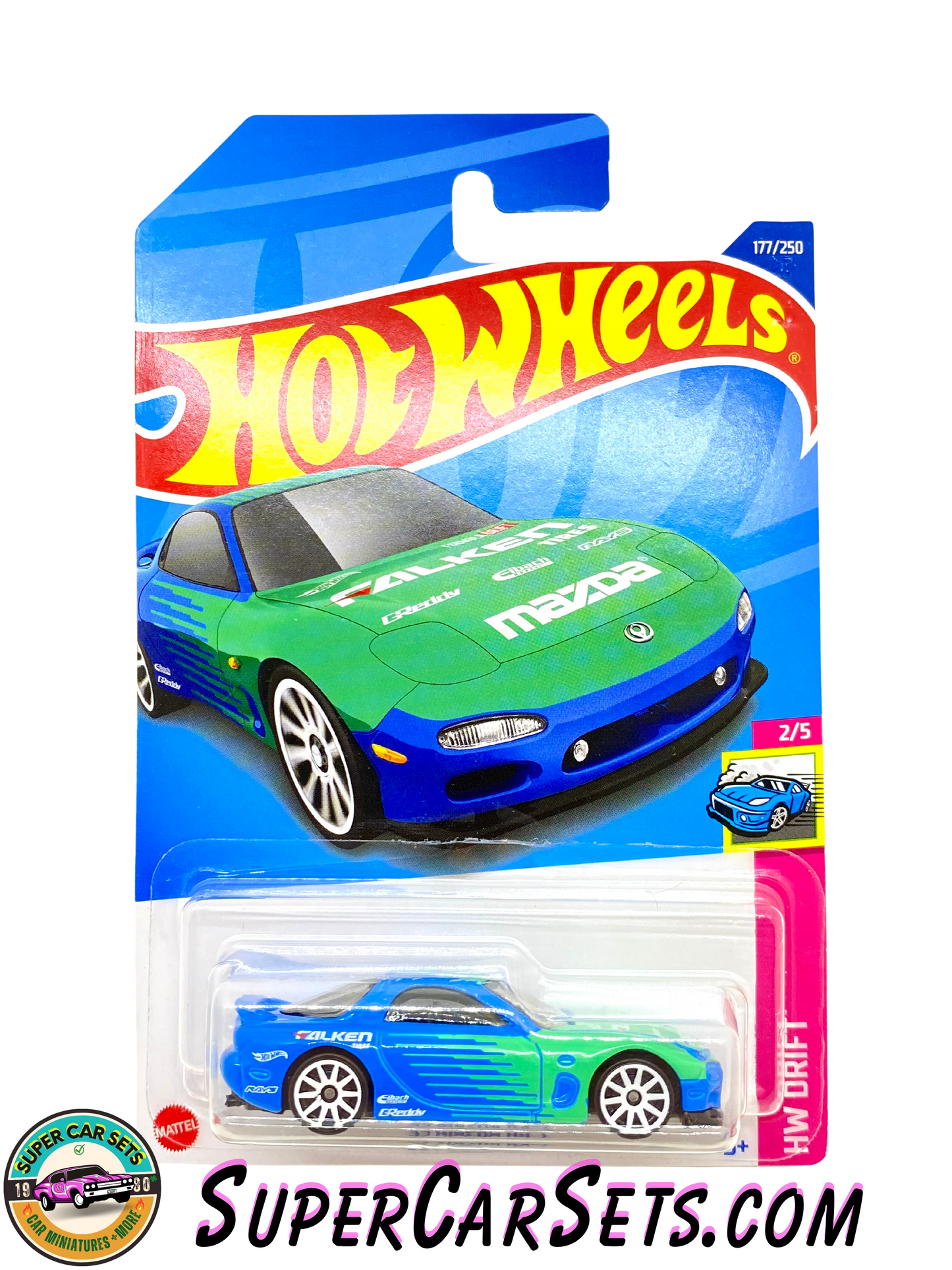 95 Mazda RX-7 ("Falken Tires” on the hood) - Hot Wheels HW Drift - 2022 (2/5) (177/250)