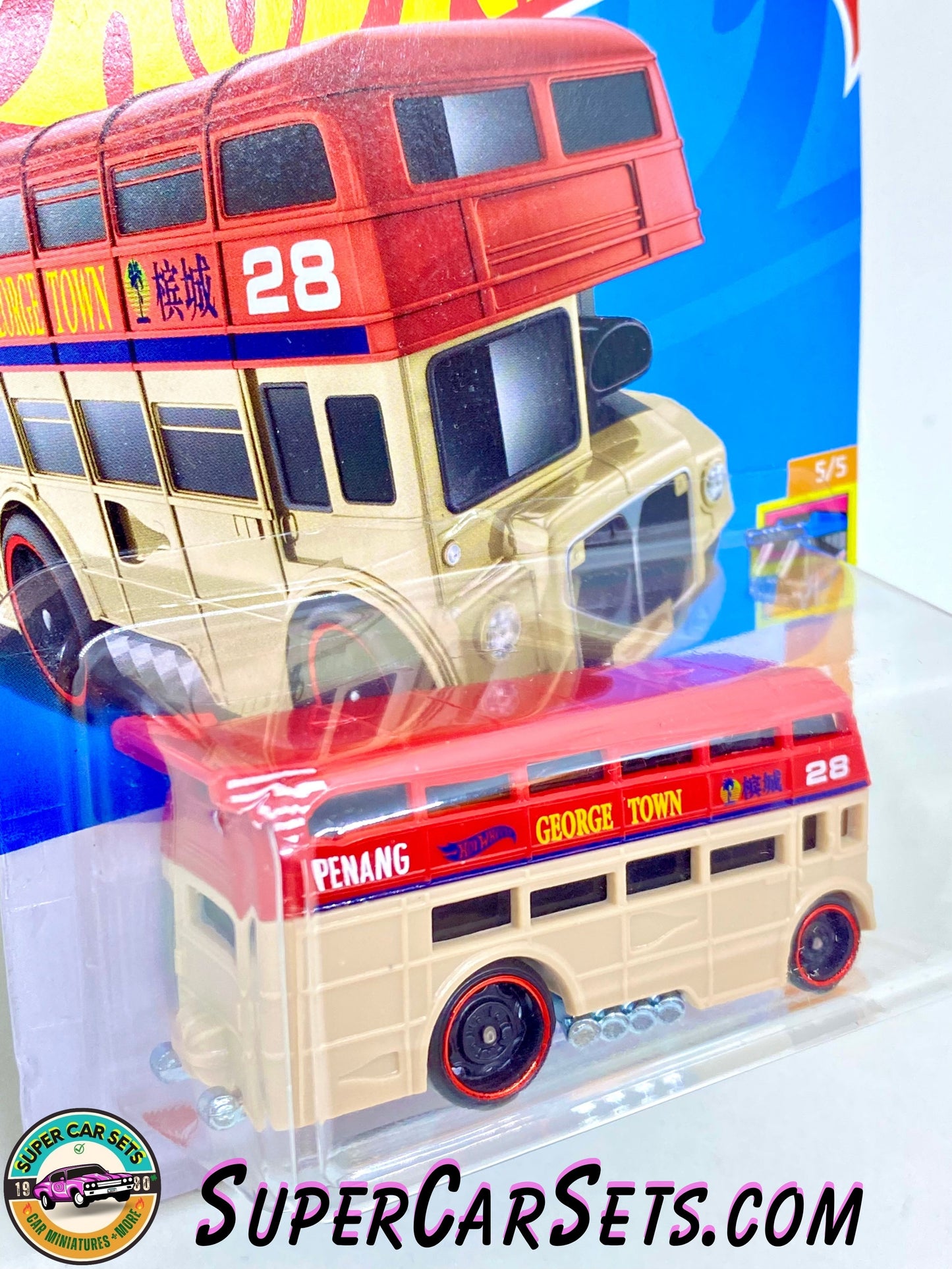 Trouble Decker (red and cream colour) - Hot Wheels HW Fast Transit - 2024 (5/5) (126/250)