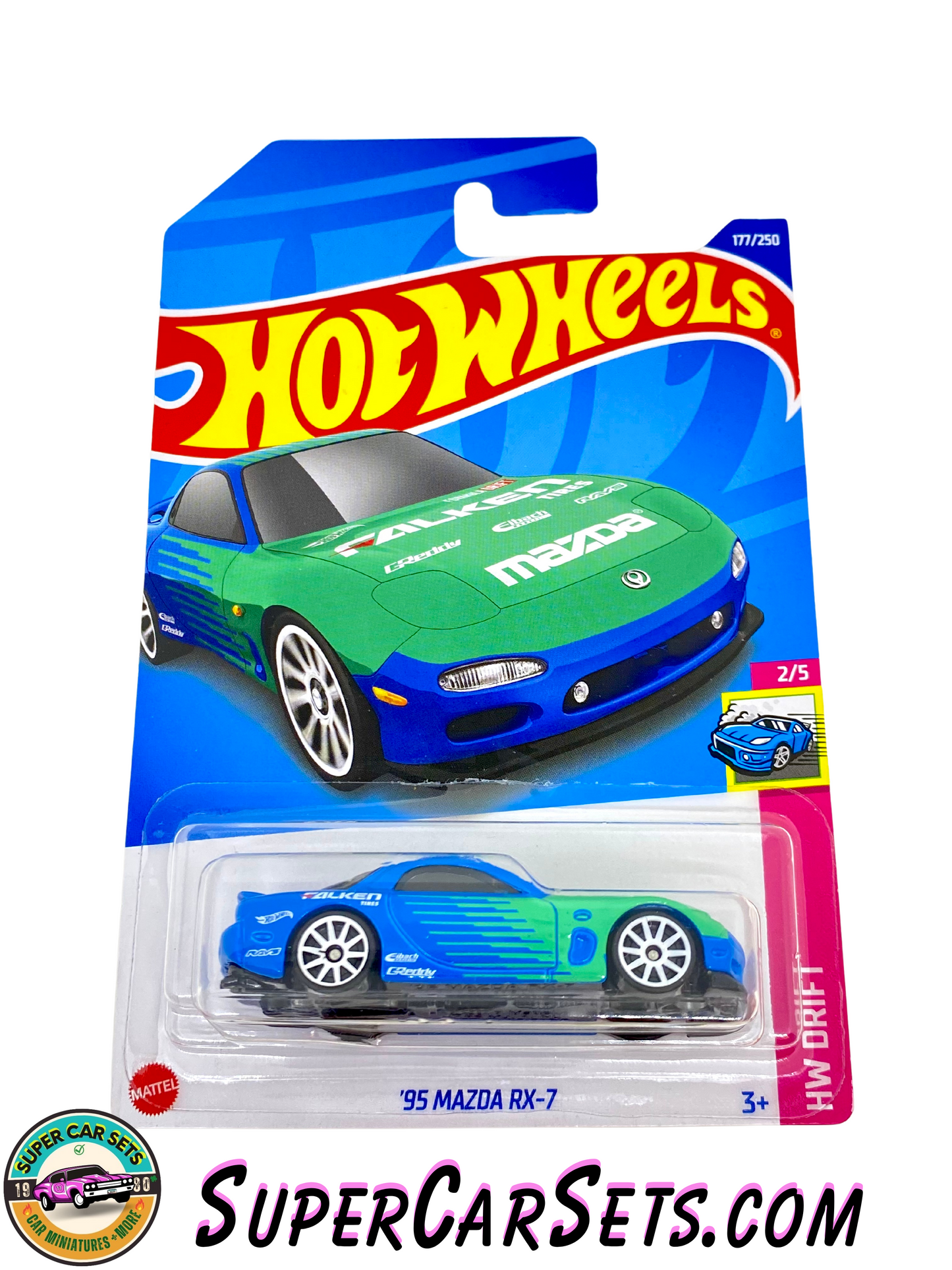 95 Mazda RX-7 ("Falken Tires” on the hood) - Hot Wheels HW Drift - 2022 (2/5) (177/250)