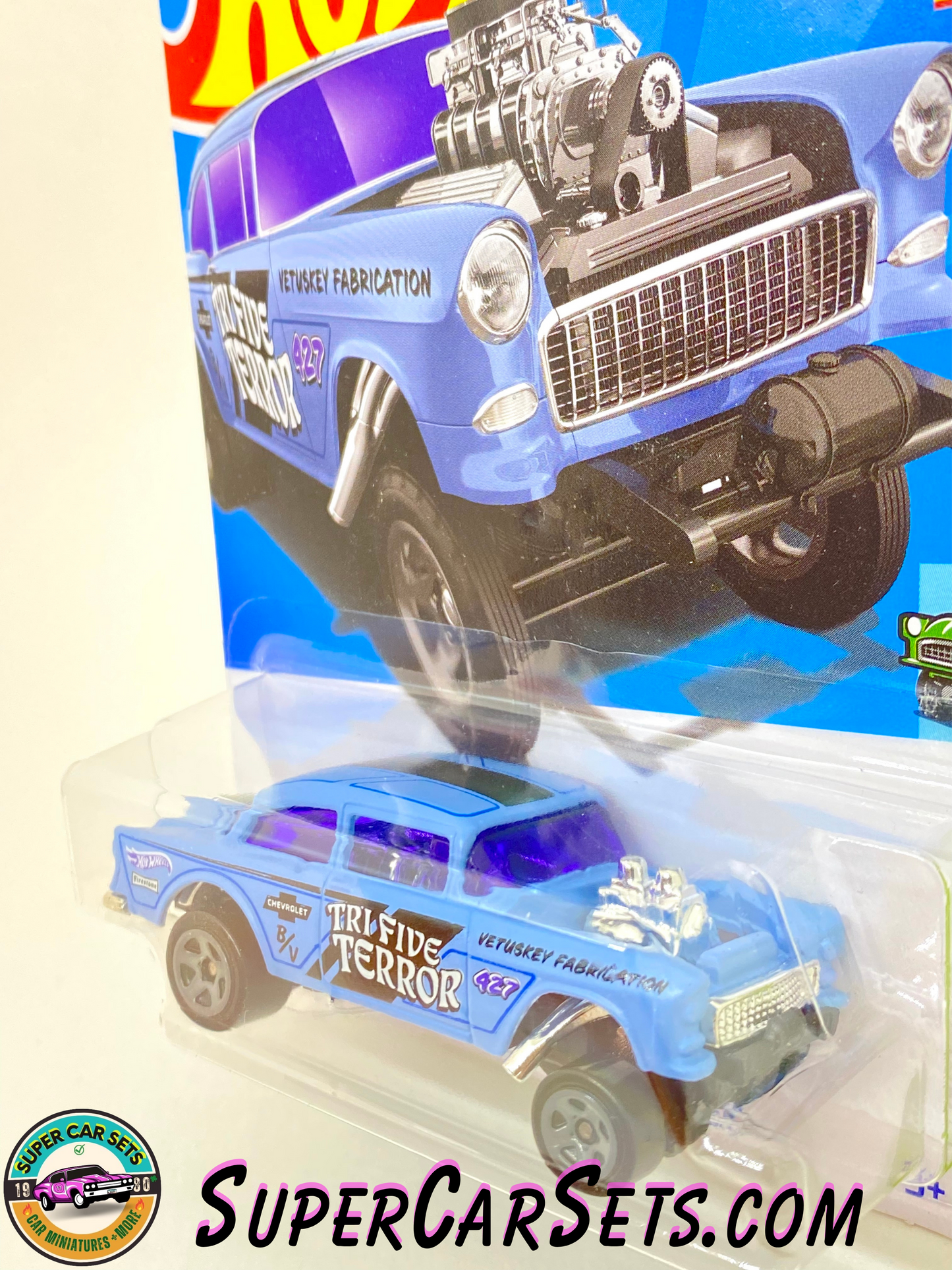 55 Chevy Bel Air Gasser (light blue colour) - Hot Wheels HW Gassers - 2023 (1/5) (110/250)