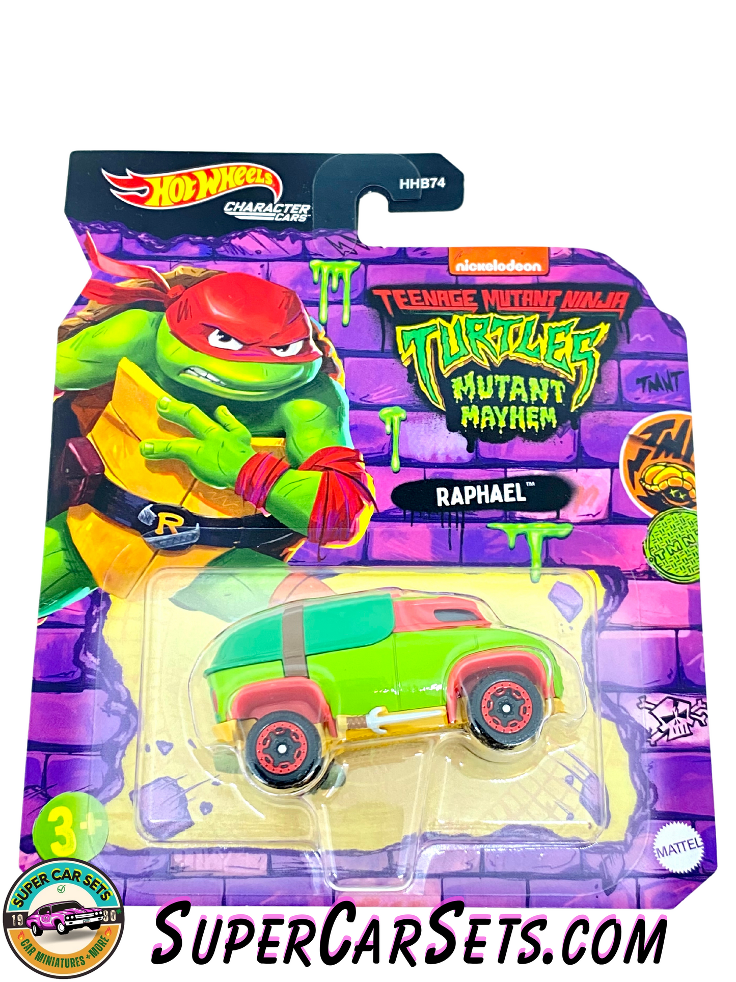 Raphael - Teenage Mutant Ninja Turtles - Mutant Mayhem (Nickelodeon) - Hot Wheels Character Cars