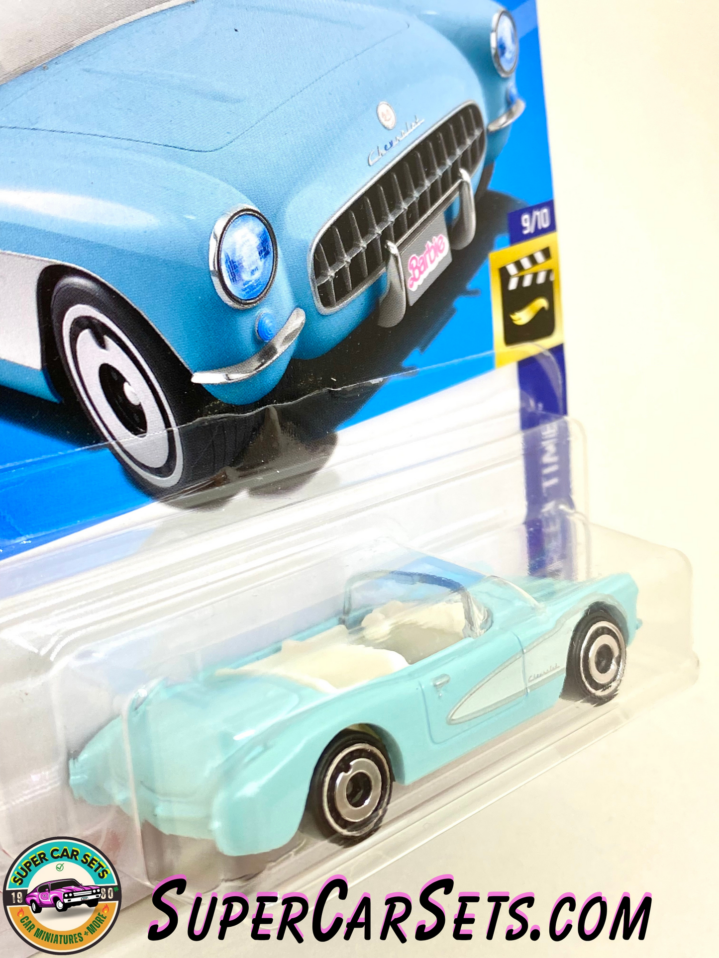 1956 Corvette (Barbie The Movie) (light blue colour) - Hot Wheels HW Screen Time 2023 (9/10)