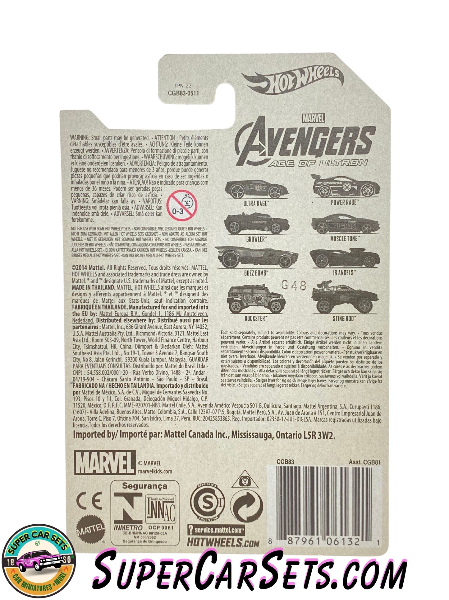 Hot Wheels - Marvel Avengers Age of Ultron (2/8) - Captain America  - Power Rage