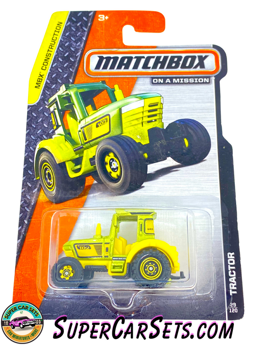 MBX Construction - Tractor (29/120) (BDV49) (Year launched 2014) (card aged) - Matchbox