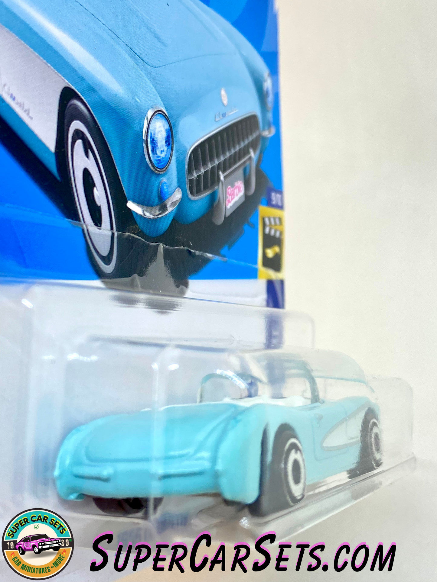 1956 Corvette (Barbie The Movie) (light blue colour) - Hot Wheels HW Screen Time 2023 (9/10)