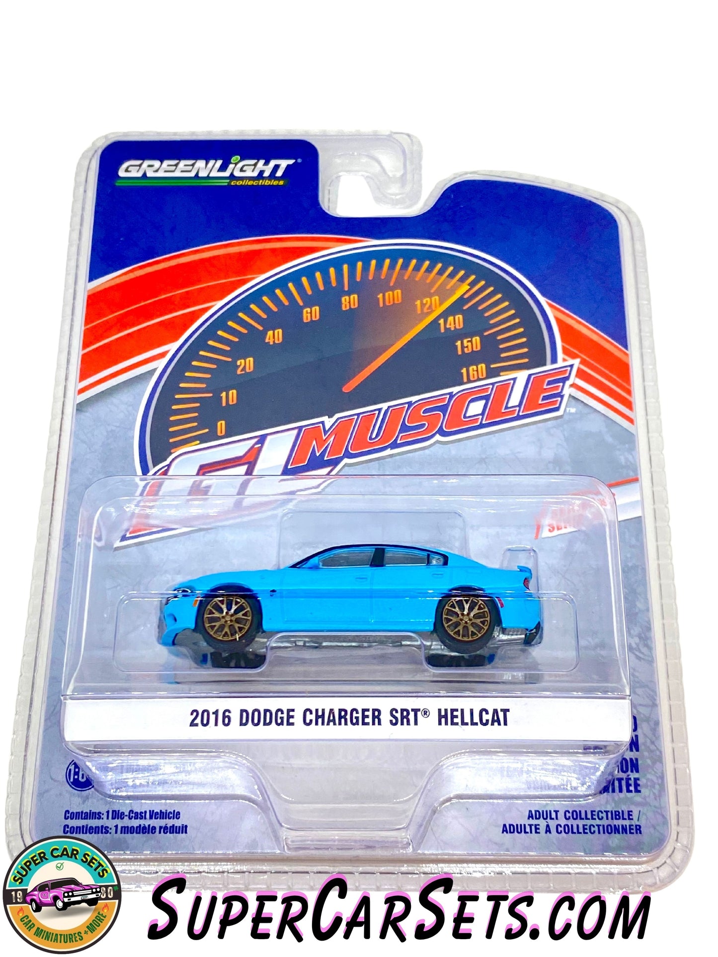 2016 Dodge Charger SRT Hellcat (light blue colour) - GL Muscle Series 28 made by Greenlight