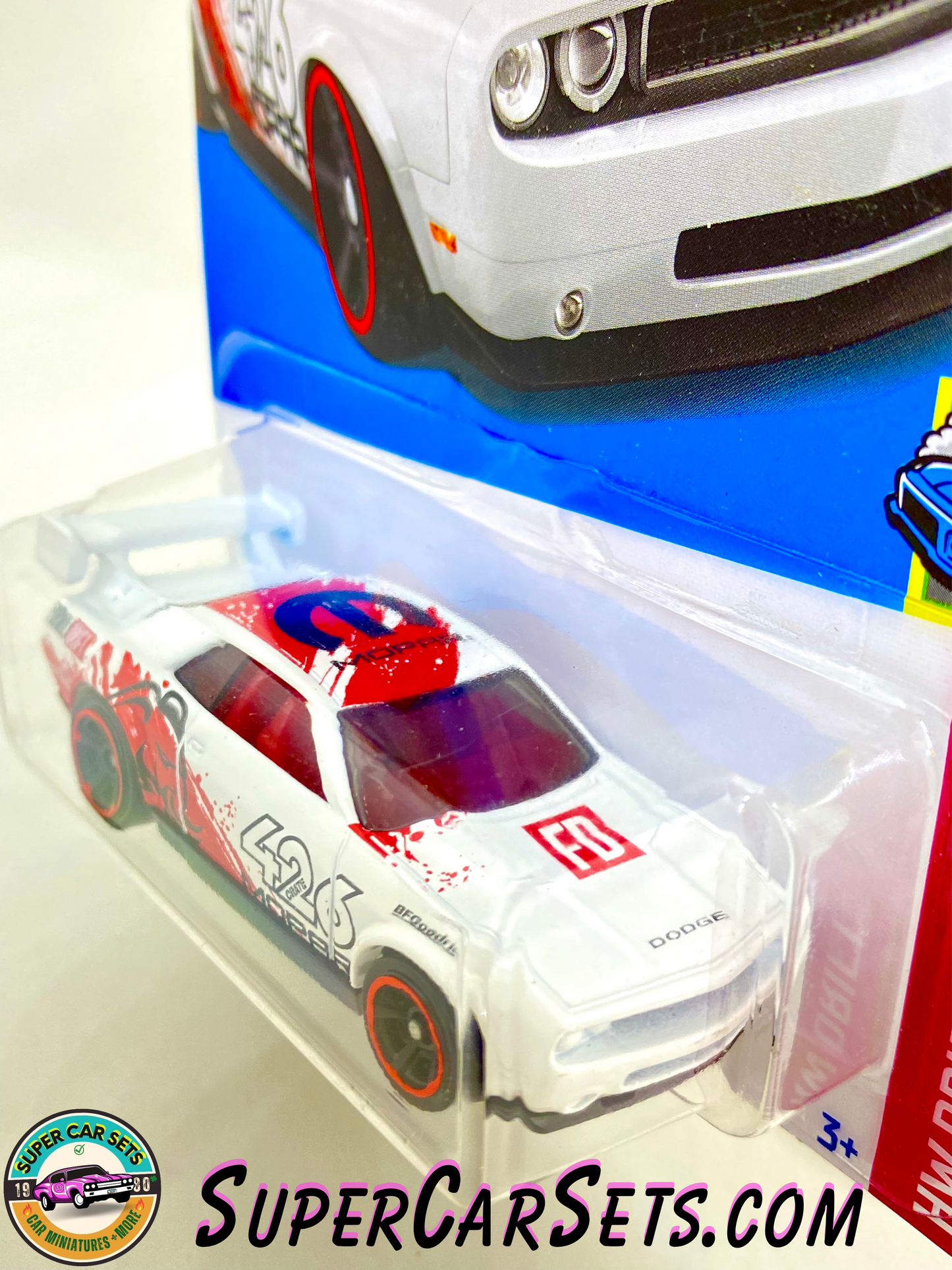 Dodge Challenger Drift Car (card slightly damaged) - Hot Wheels HW Drift - 2022 (3/5) (207/250)