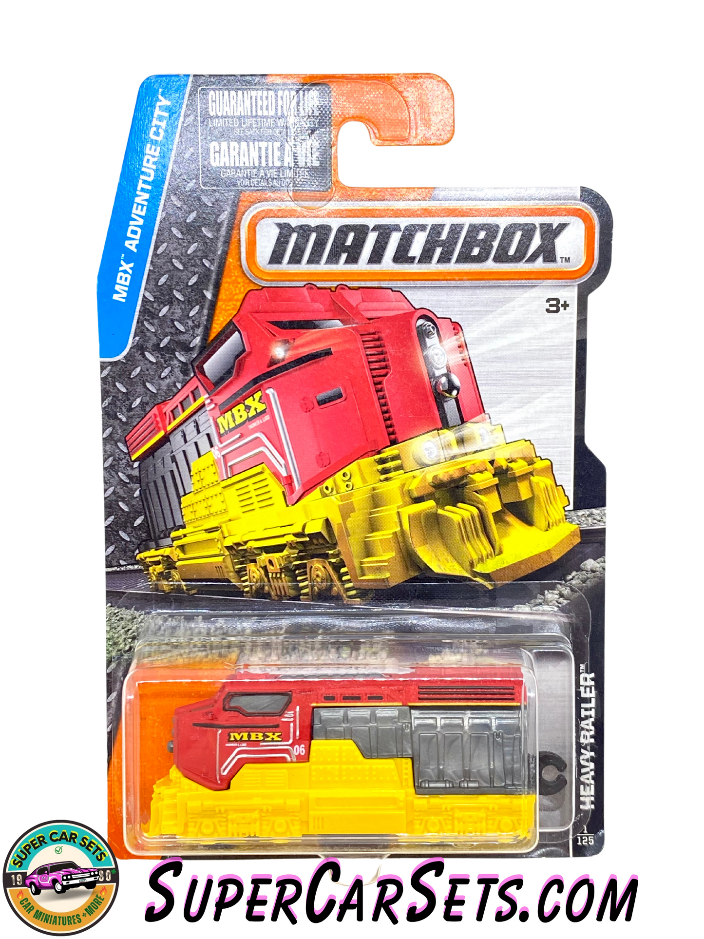 MBX Adventure City - Heavy Railer (1/125) (DJV30) (Year launched 2016) (cracked card) - Matchbox