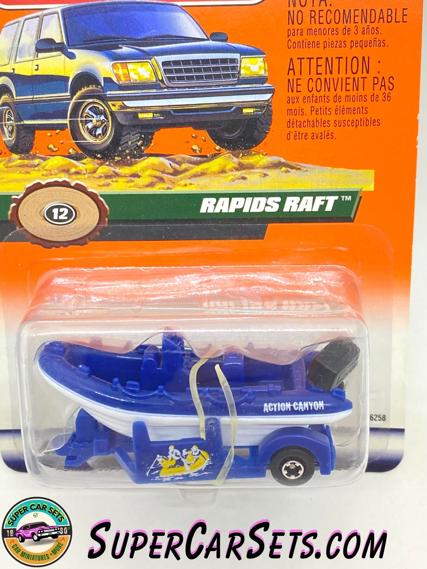 Rapids Raft (#59) (Action Canyon) (Year launched 1999) - Matchbox Wilderness Adventure Series