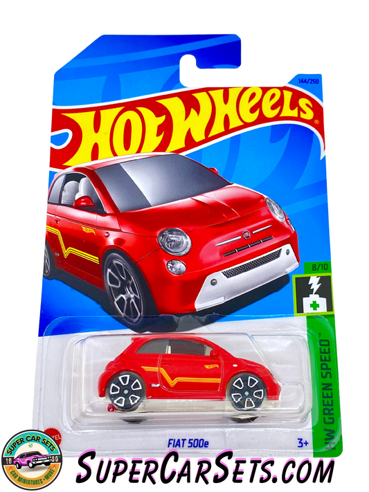 Fiat 500e (red colour) - Hot Wheels HW Green Speed 2023 (8/10) (144/250)