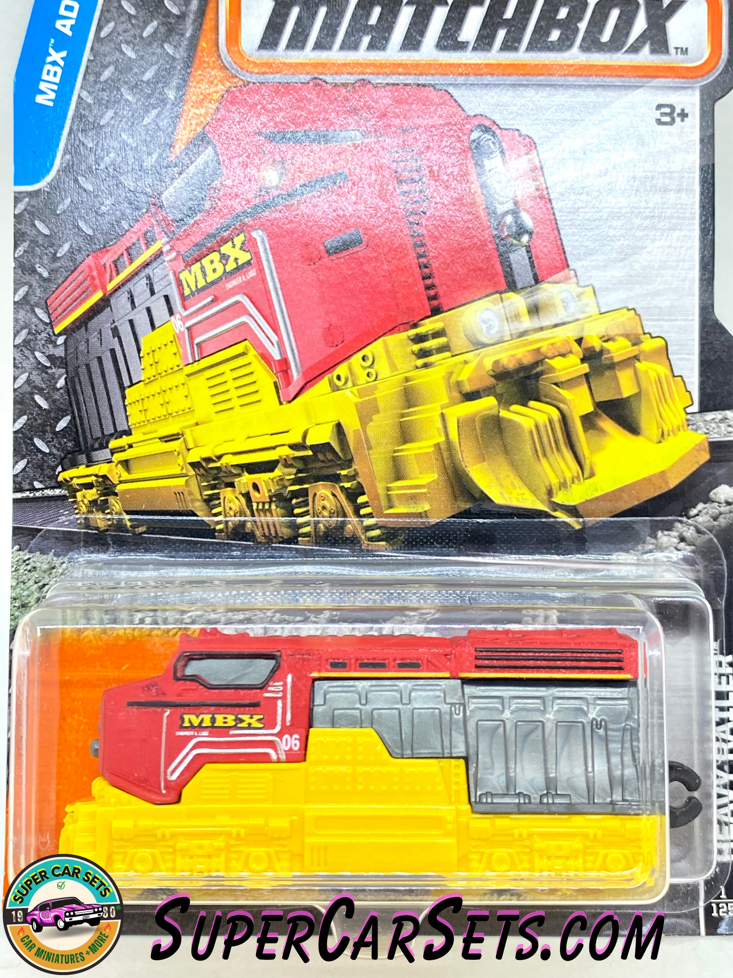 MBX Adventure City - Heavy Railer (1/125) (DJV30) (Year launched 2016) (cracked card) - Matchbox