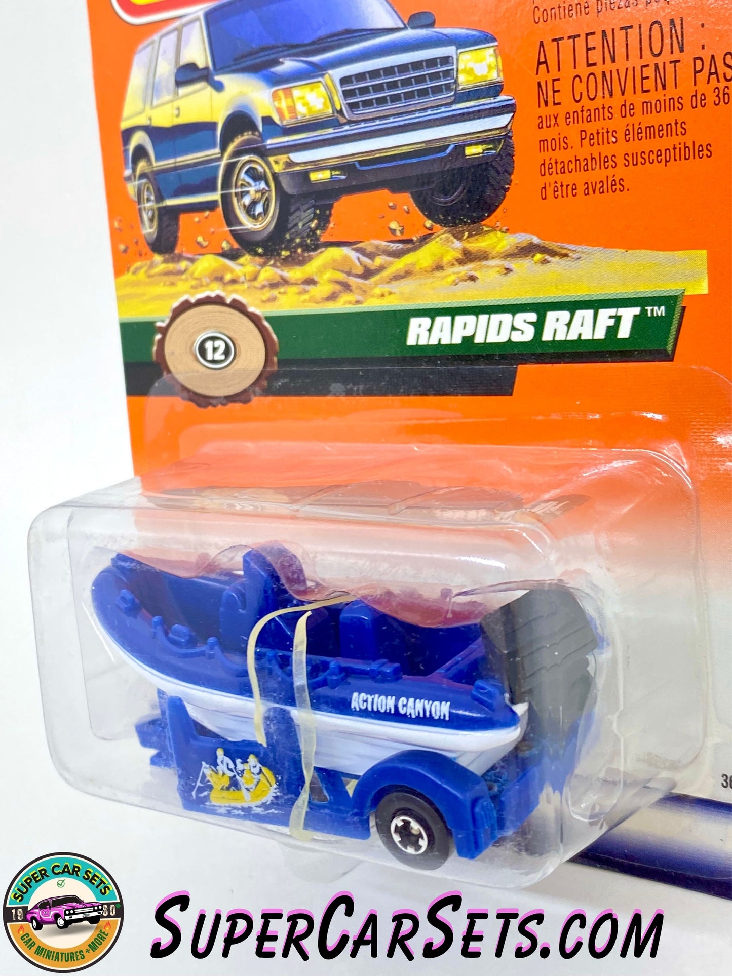 Rapids Raft (#59) (Action Canyon) (Year launched 1999) - Matchbox Wilderness Adventure Series