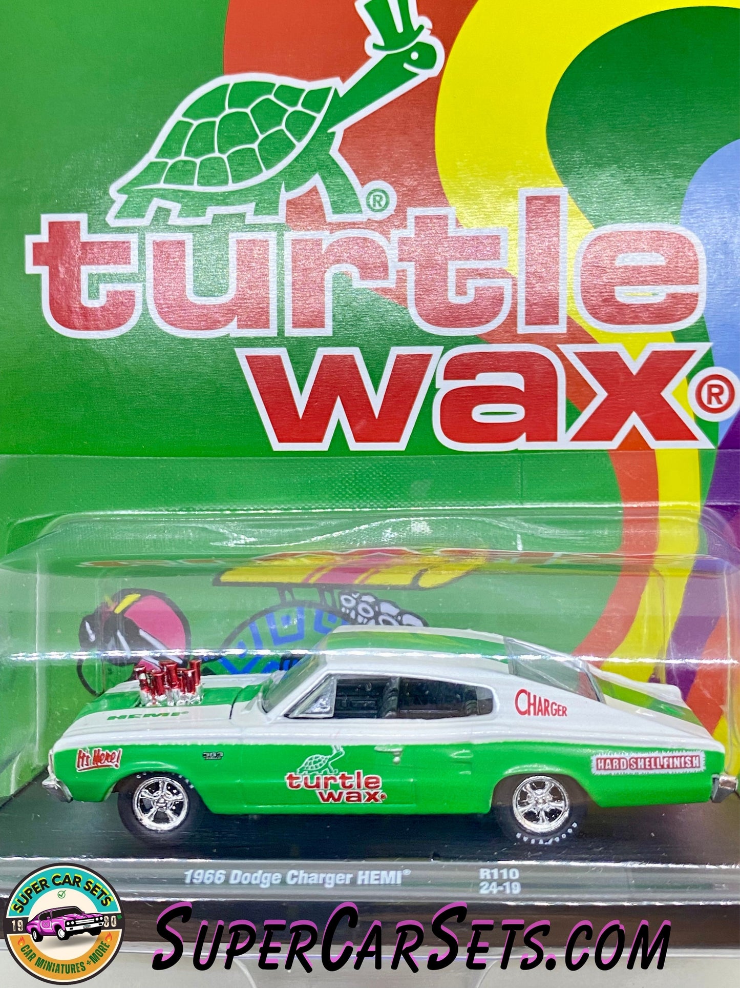 Turtle Wax - 1966 Dodge Charger HEMI (green and white colour) by M2 Machines