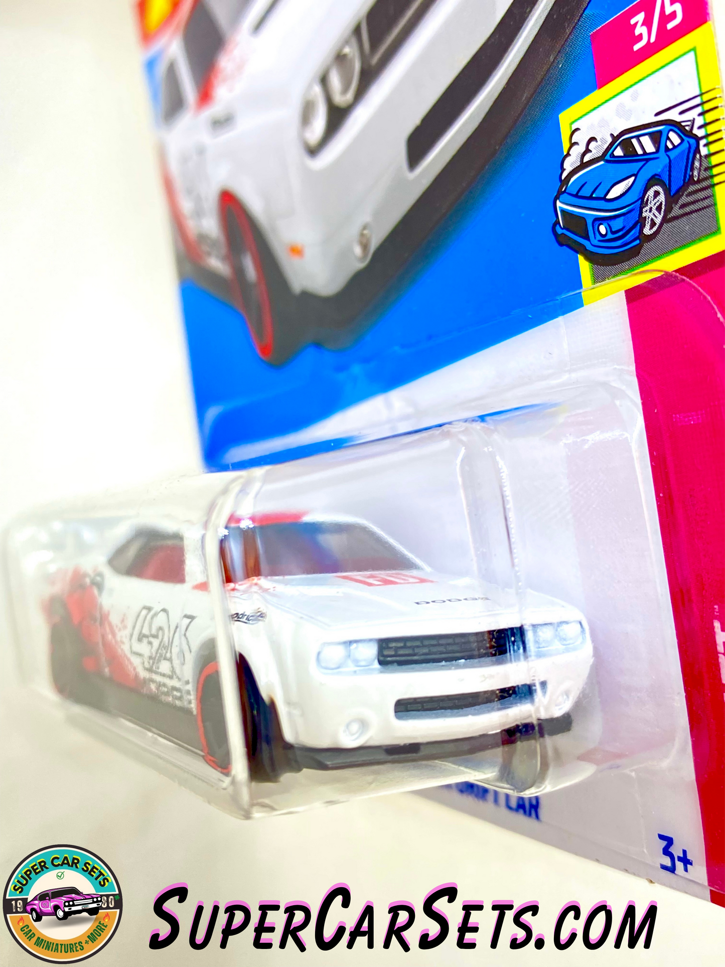 Dodge Challenger Drift Car (card slightly damaged) - Hot Wheels HW Drift - 2022 (3/5) (207/250)