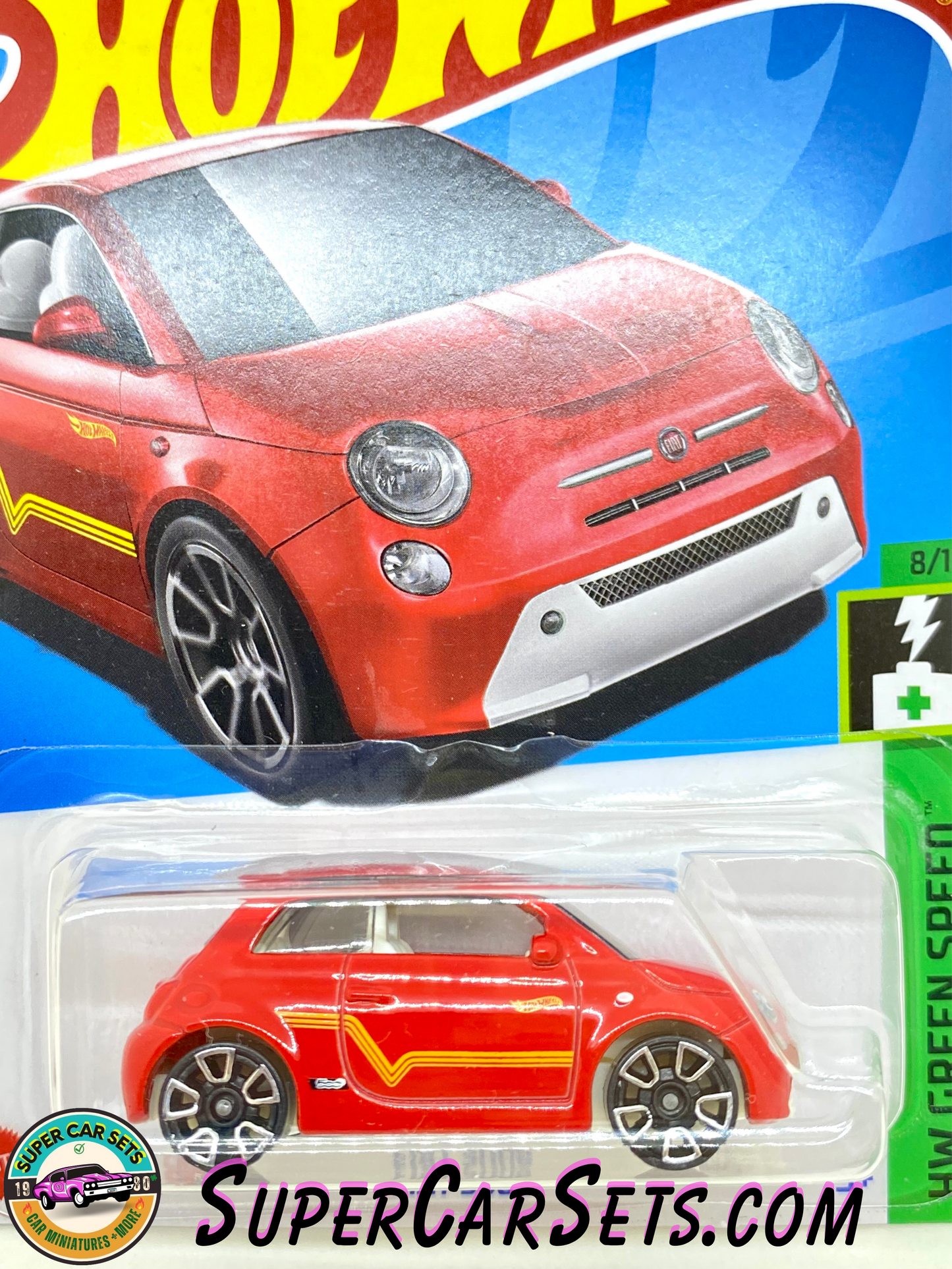 Fiat 500e (red colour) - Hot Wheels HW Green Speed 2023 (8/10) (144/250)