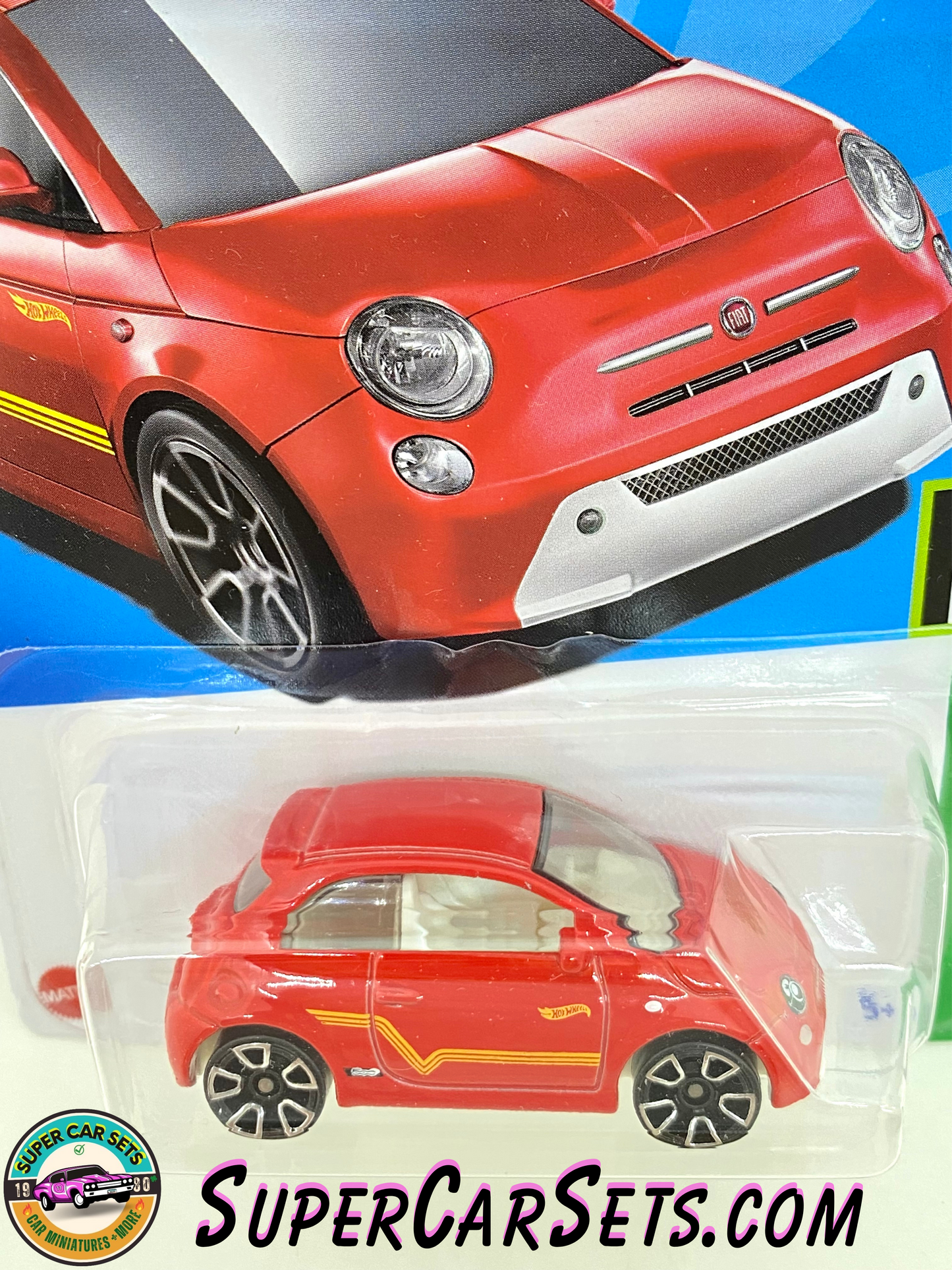 Fiat 500e (red colour) - Hot Wheels HW Green Speed 2023 (8/10) (144/250)