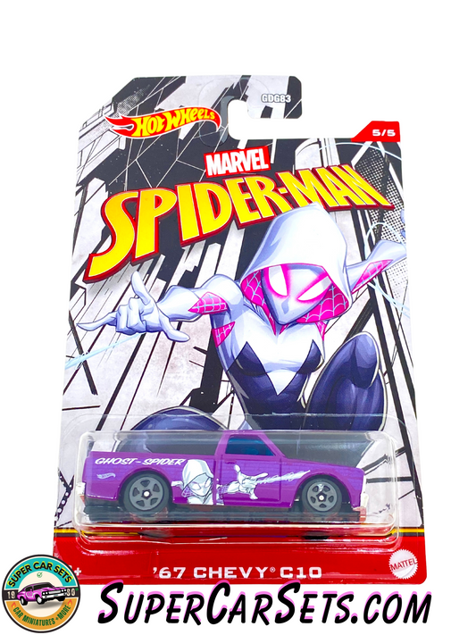 Marvel Spider-Man (5/5) Ghost Spider - ’67 Chevy C10 Hot Wheels