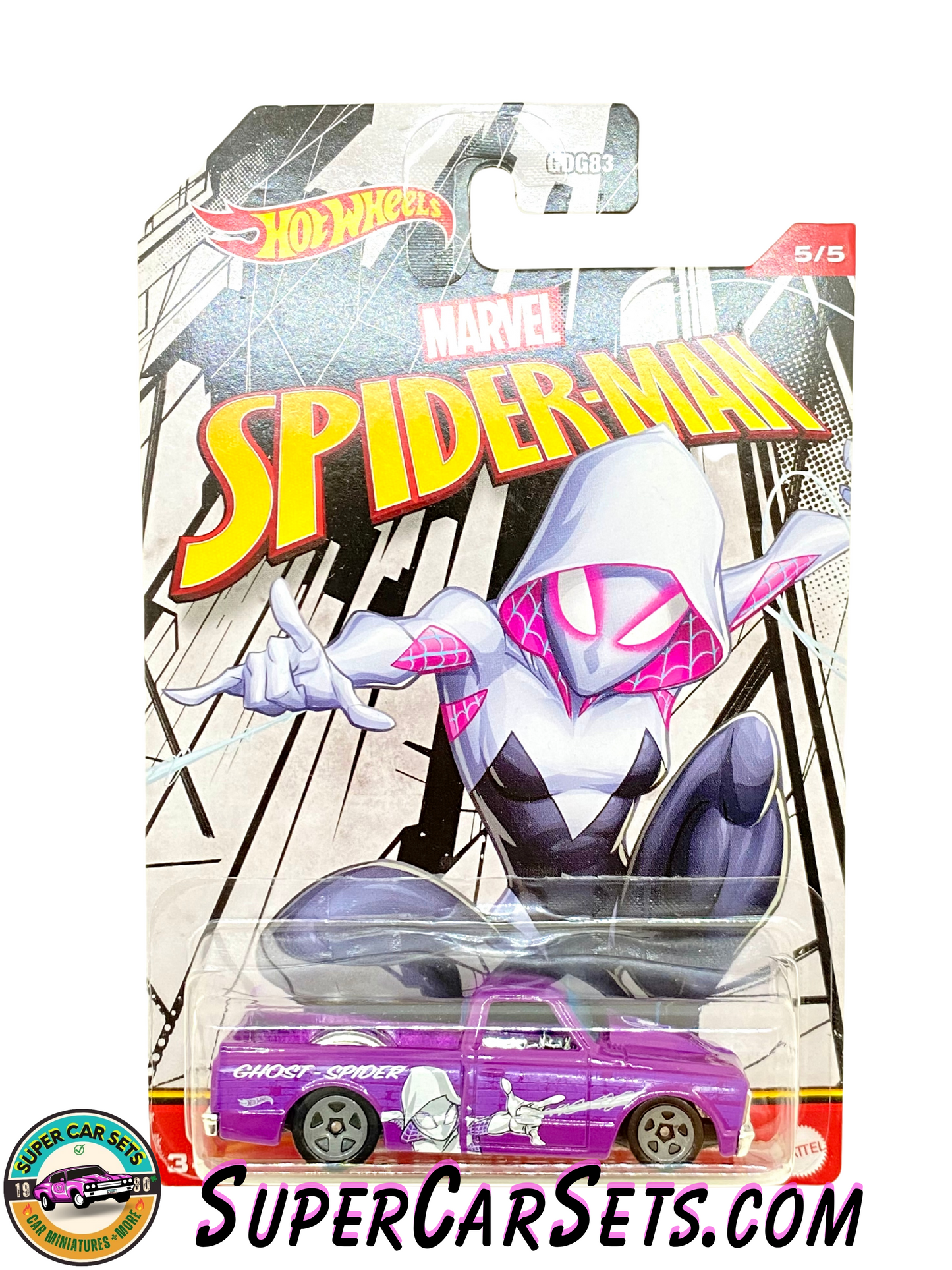 Marvel Spider-Man (5/5) Ghost Spider - ’67 Chevy C10 Hot Wheels