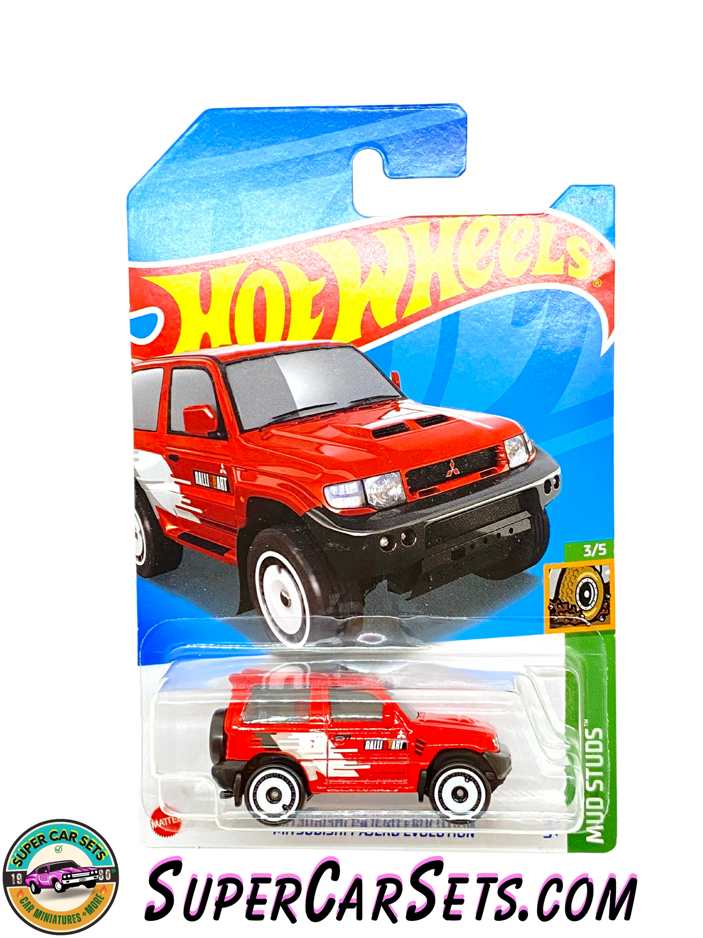 Mitsubishi Pajero Evolution (red colour) - Hot Wheels Mud Studs - 2023 (3/5) (175/250)