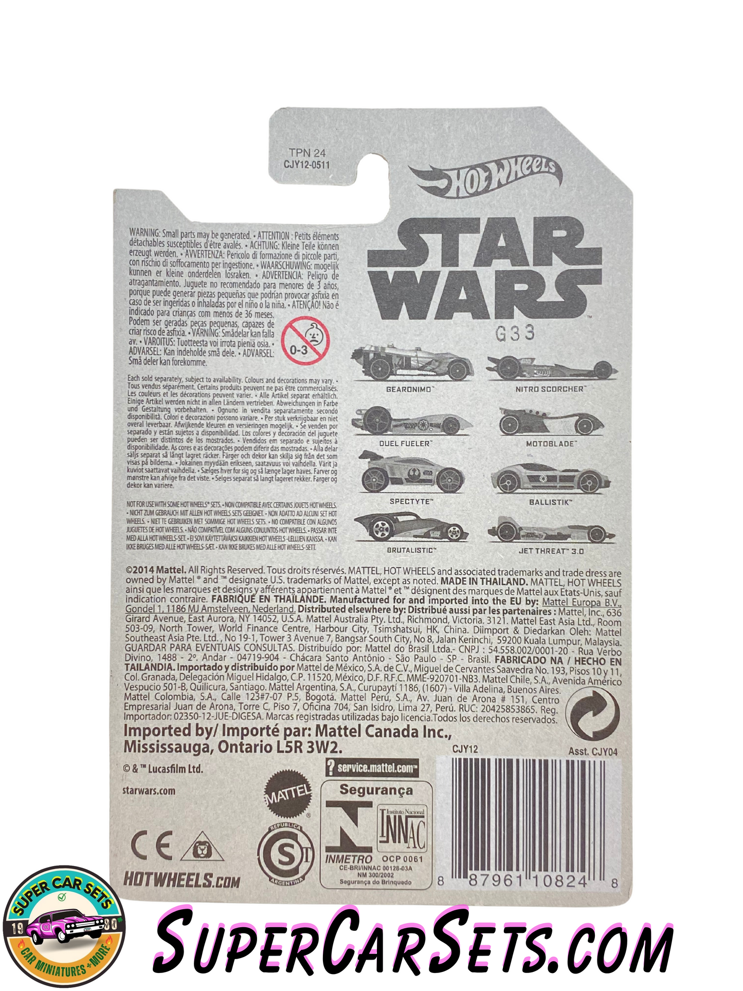 Hot Wheels - Star Wars (7/8) - Brutalistic (car in perfect condition, but card with a little crack)