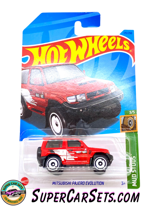 Mitsubishi Pajero Evolution (red colour) - Hot Wheels Mud Studs - 2023 (3/5) (175/250)