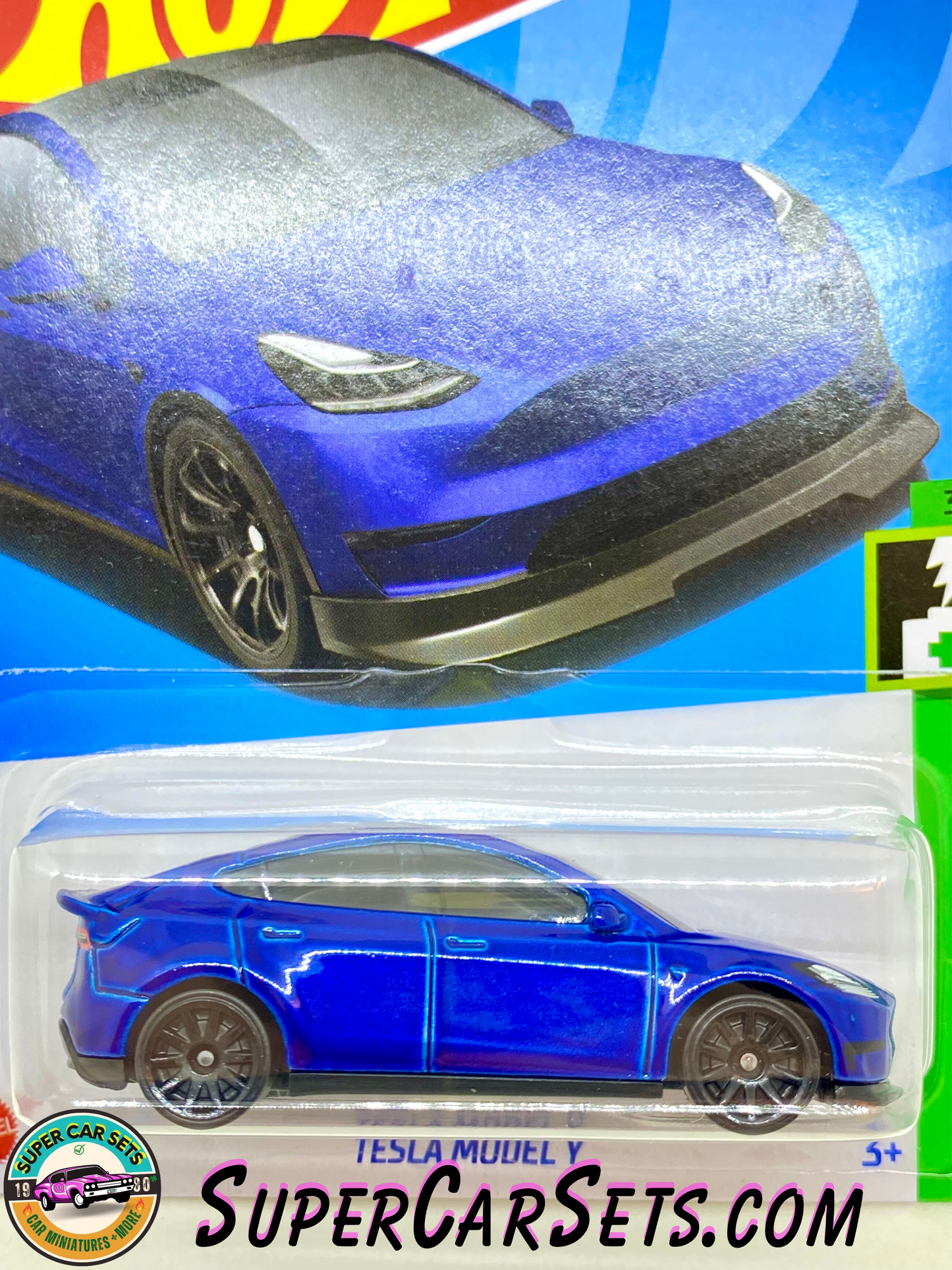 Tesla Model Y (blue colour) - Hot Wheels HW Green Speed 2024 (3/10) (15/250)