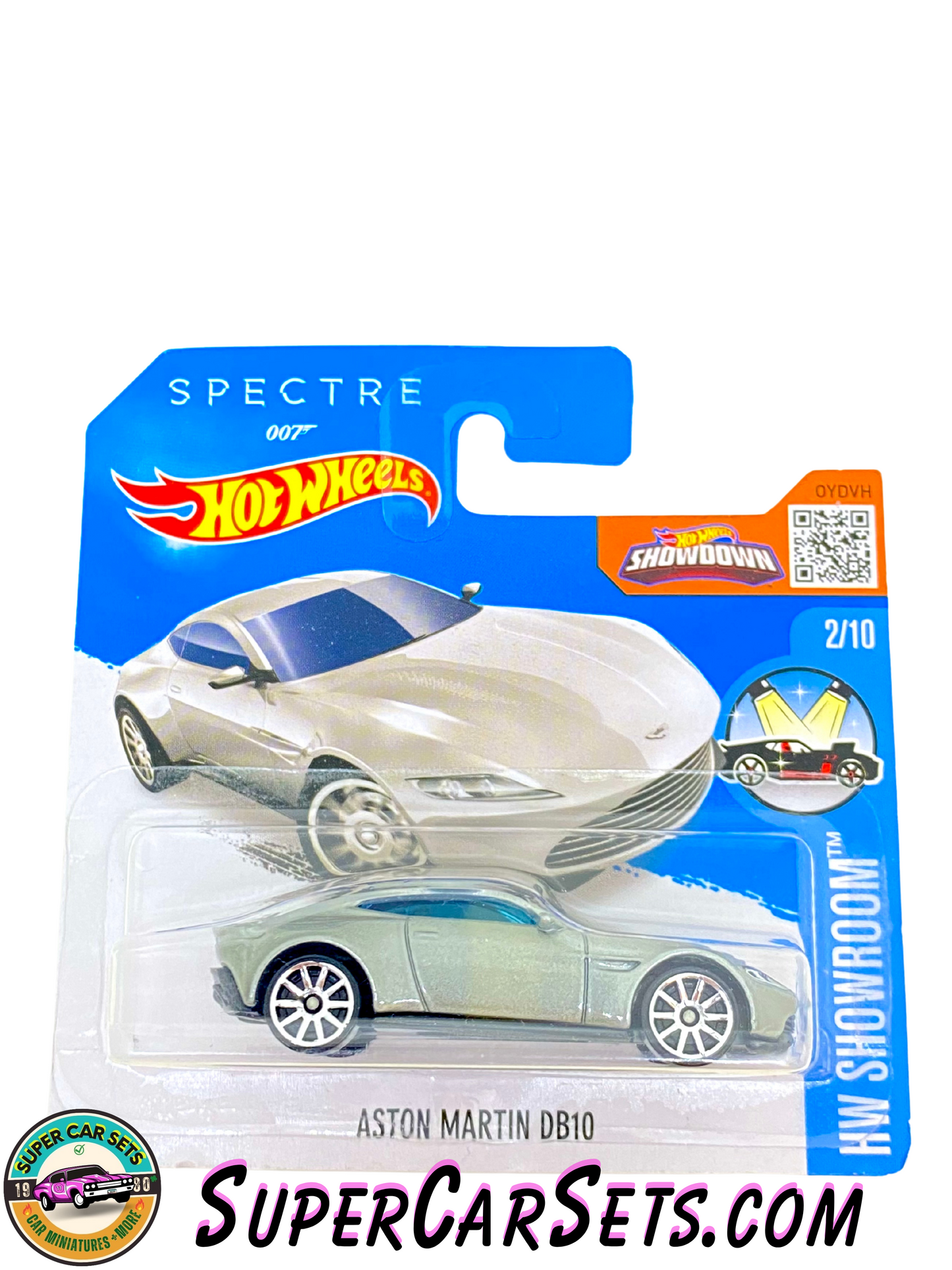 Aston Martin DB10 (silver colour) (Spectre 007) (short card) - Hot Wheels HW Showroom 2016 (2/10) (112/250)