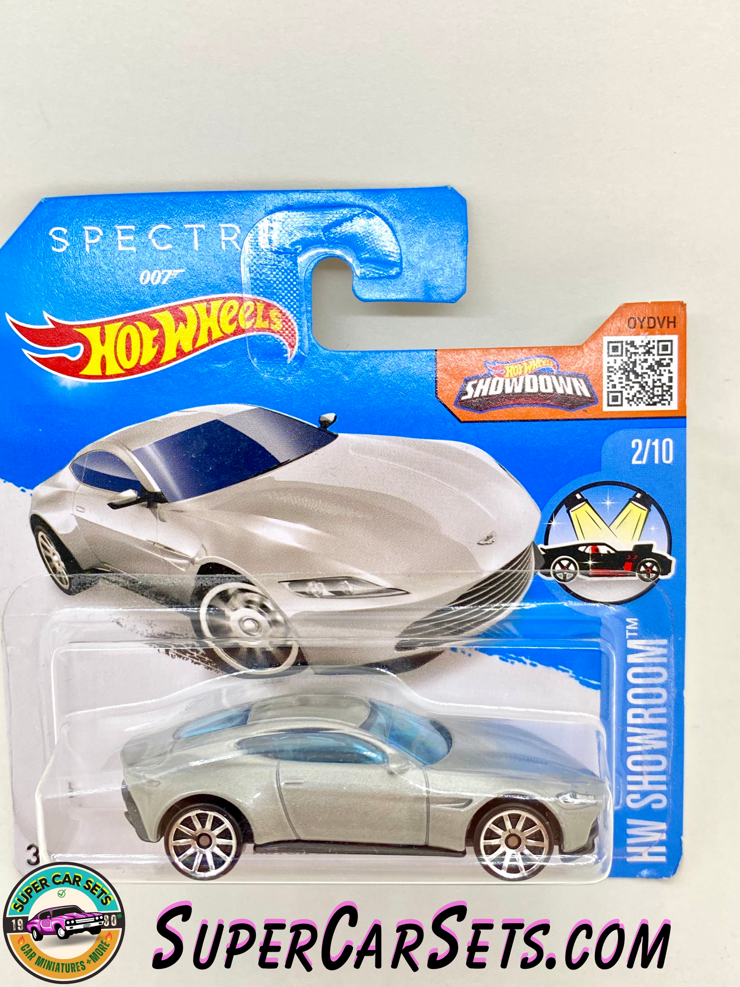 Aston Martin DB10 (silver colour) (Spectre 007) (short card) - Hot Wheels HW Showroom 2016 (2/10) (112/250)