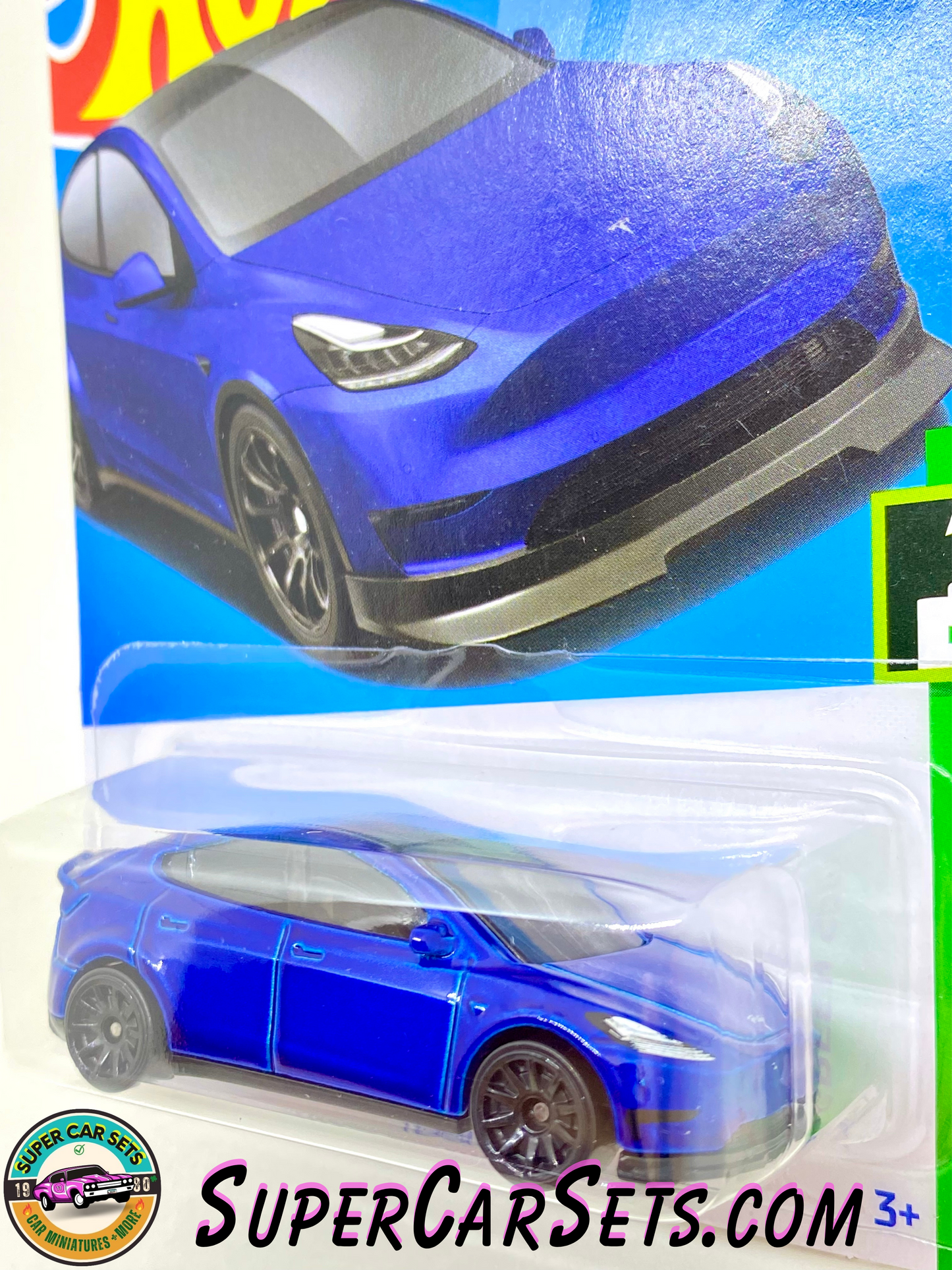 Tesla Model Y (blue colour) - Hot Wheels HW Green Speed 2024 (3/10) (15/250)