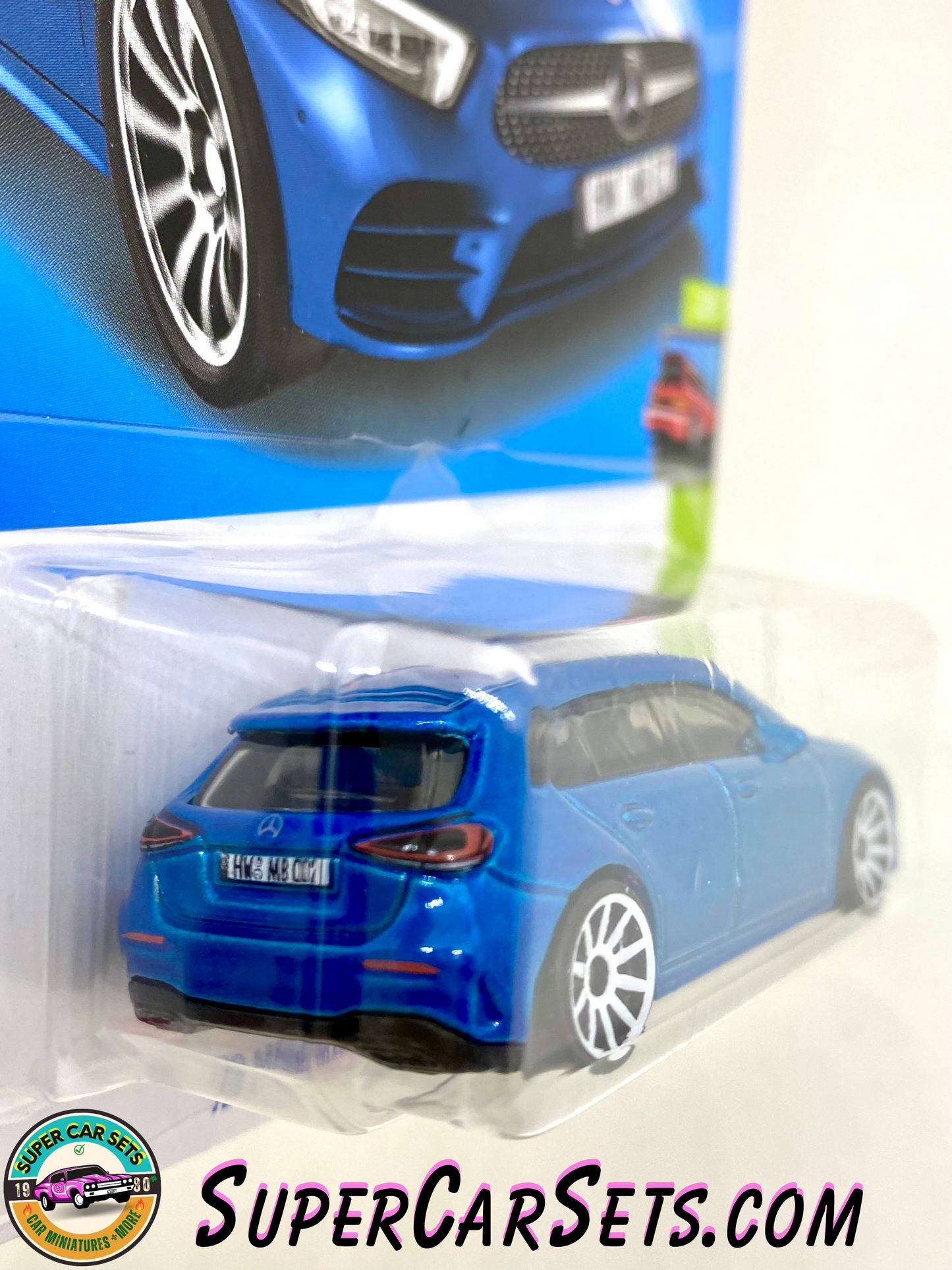 19 Mercedes-Benz A-Class (Blue colour) (card slightly bent) - Hot Wheels HW Hatchback - 2022 (2/5) (18/250)