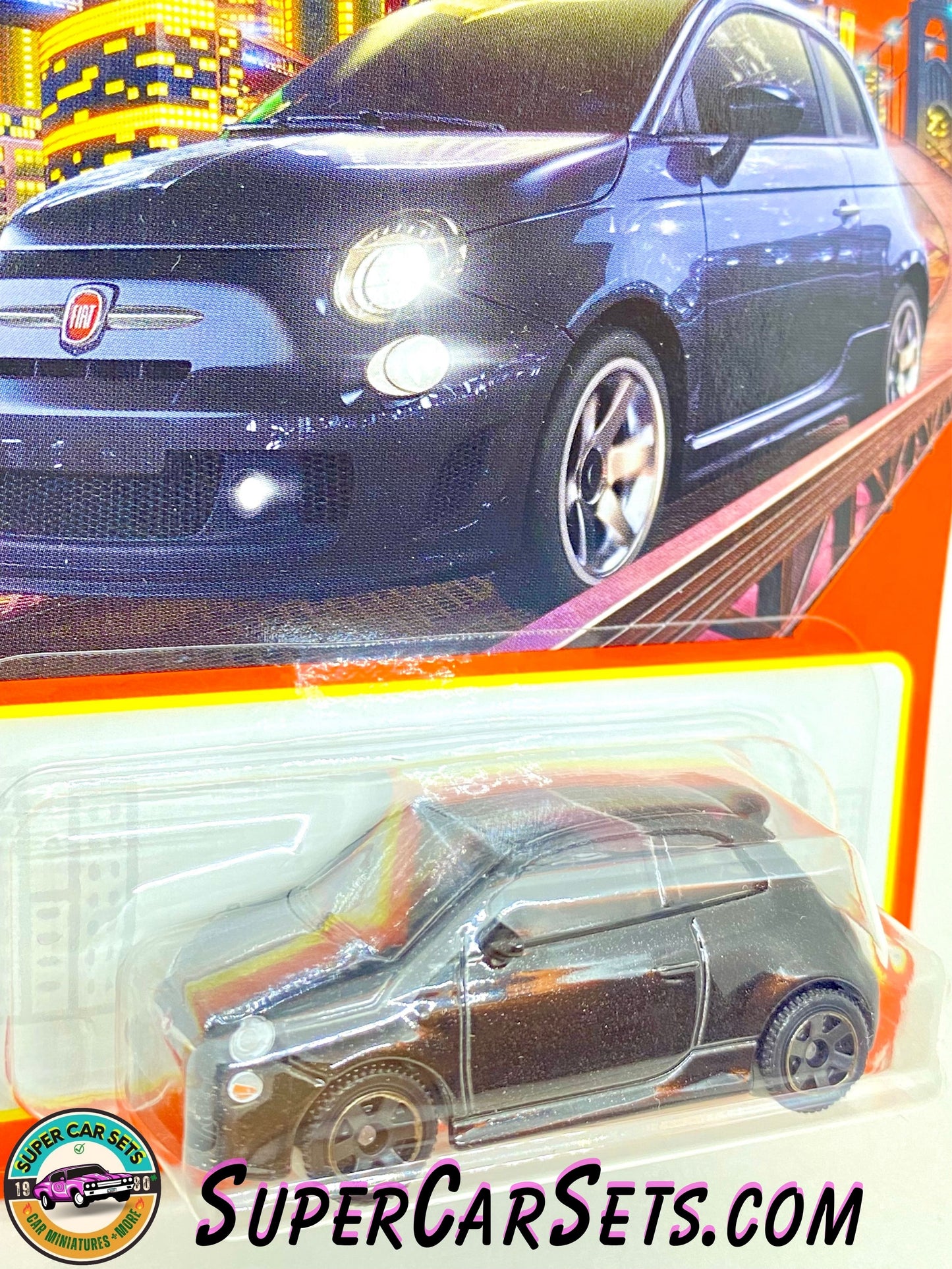 2019 Fiat 500 Turbo (black colour) (16/100) - Matchbox