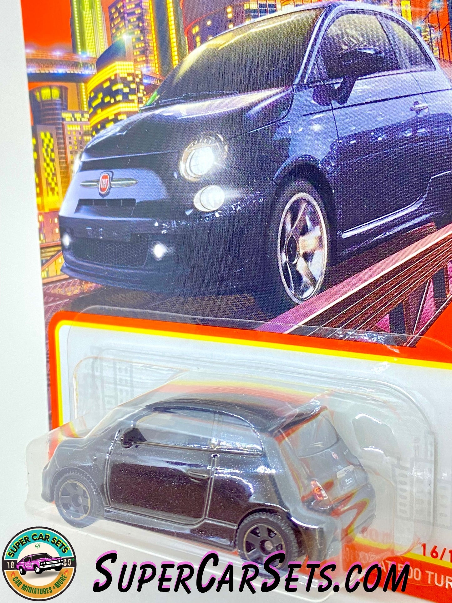 2019 Fiat 500 Turbo (black colour) (16/100) - Matchbox