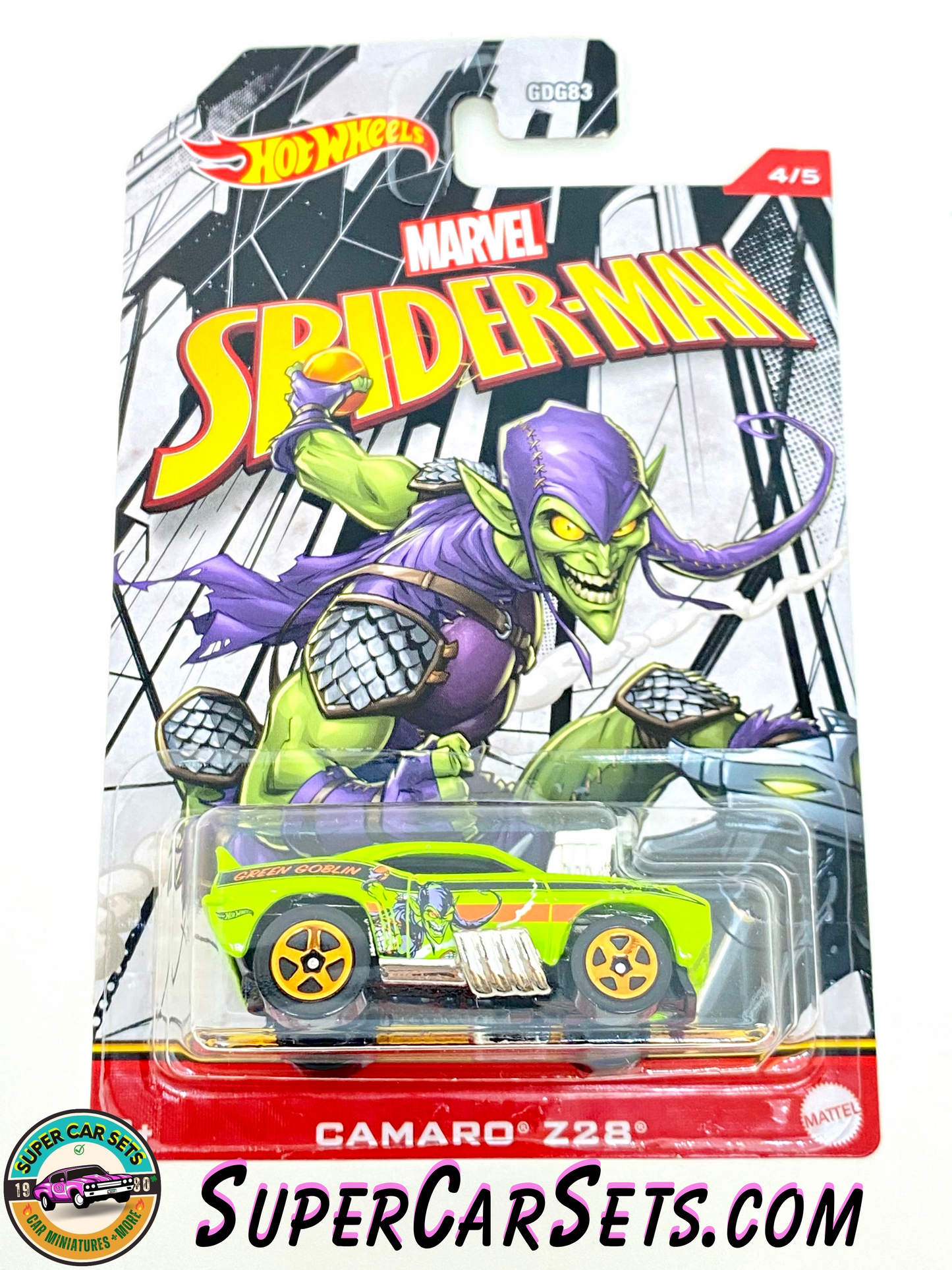 Marvel Spider-Man (4/5) Green Goblin - Camaro Z28 Hot Wheels