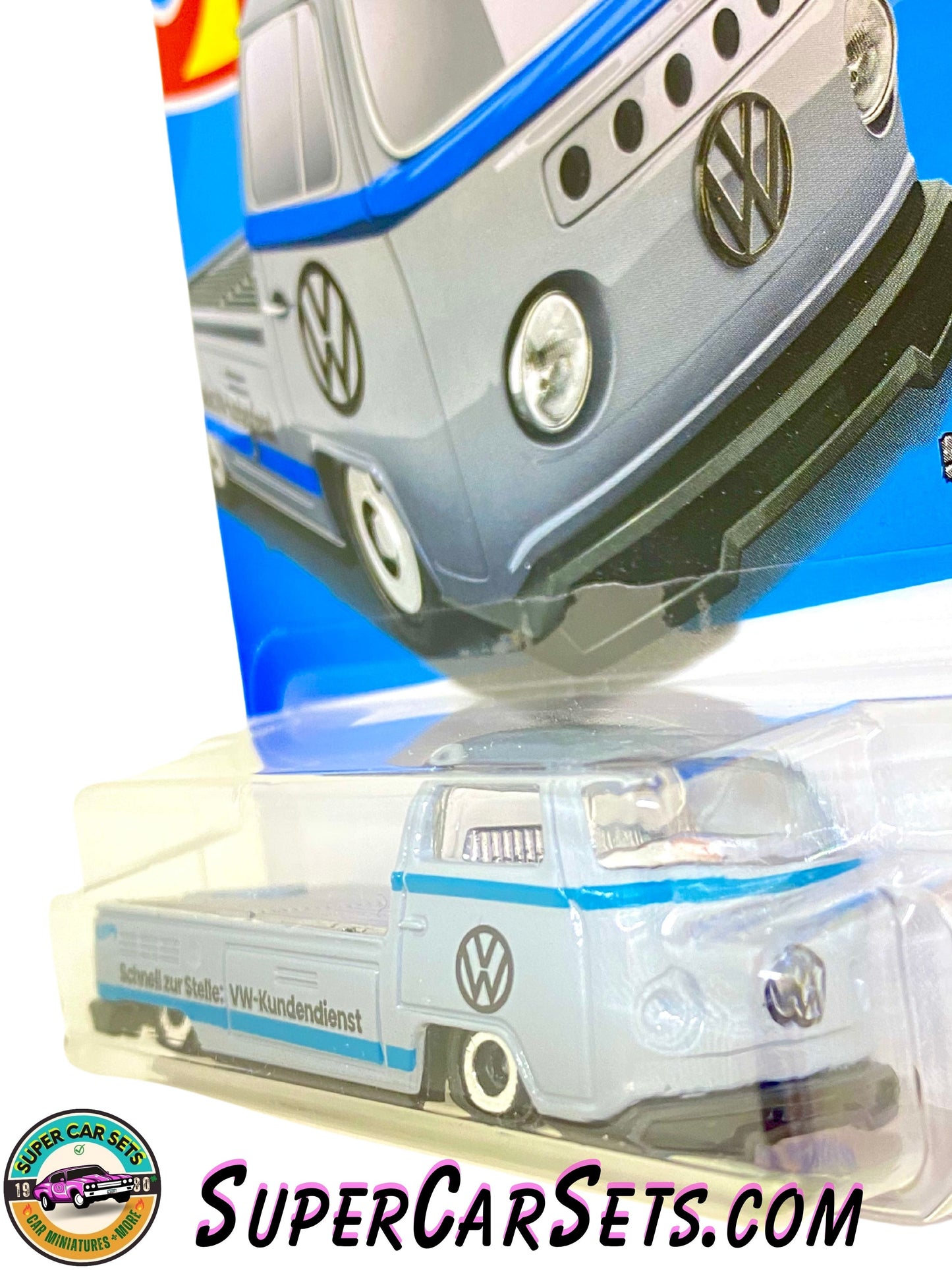 Volkswagen T2 Pickup - Hot Wheels HW Hot Trucks - 2024 (1/10) (42/250) (light grey with blue stripe)