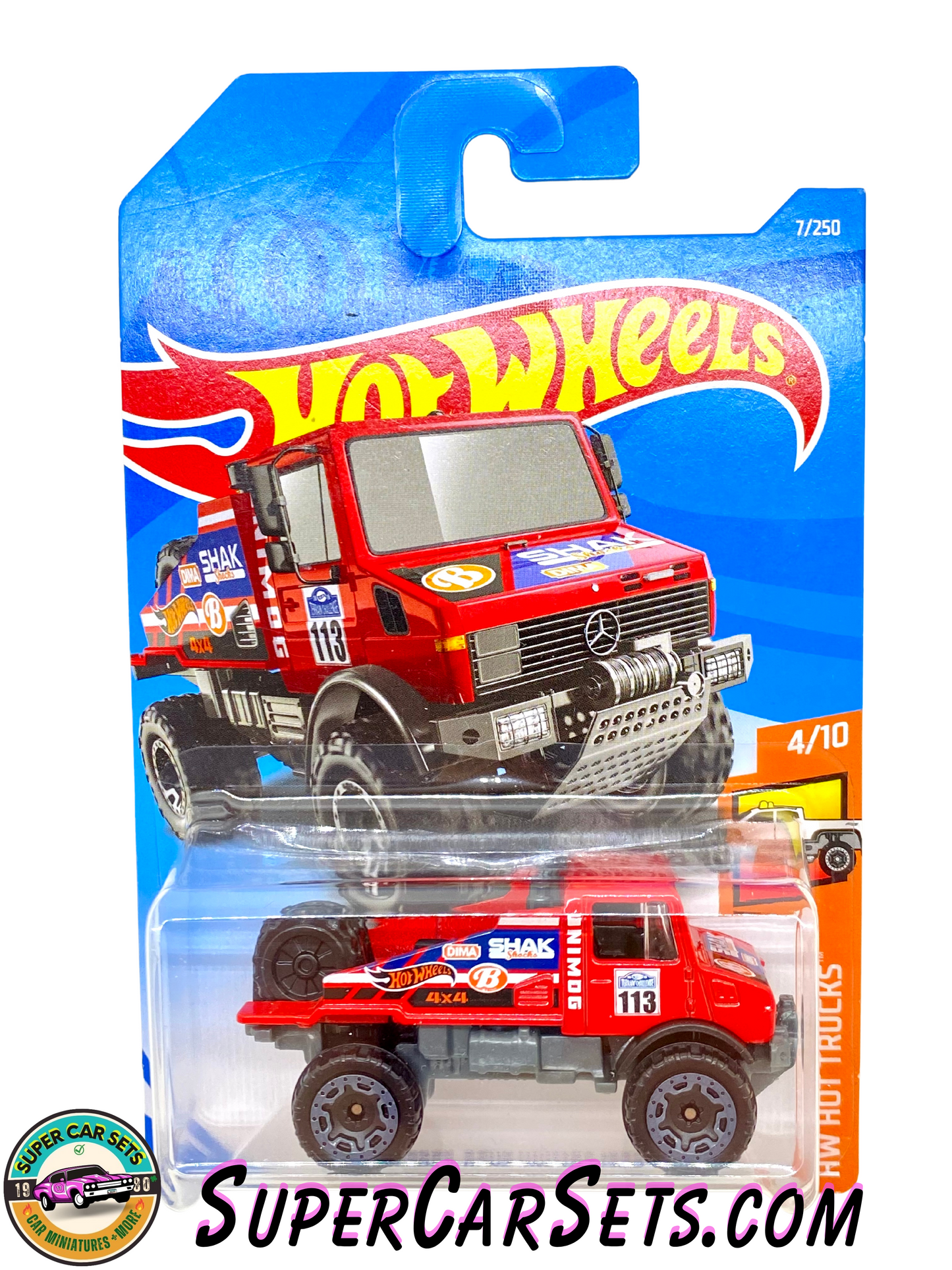 Hot Wheels HW Hot Trucks 2021 (4/10) (7/250) Mercedes-Benz Unimog 1300 (red colour)