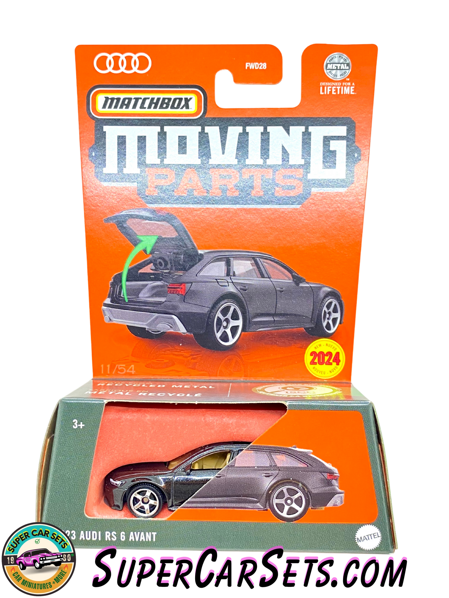 2023 Audi RS 6 Avant (black colour) - Matchbox Moving Parts